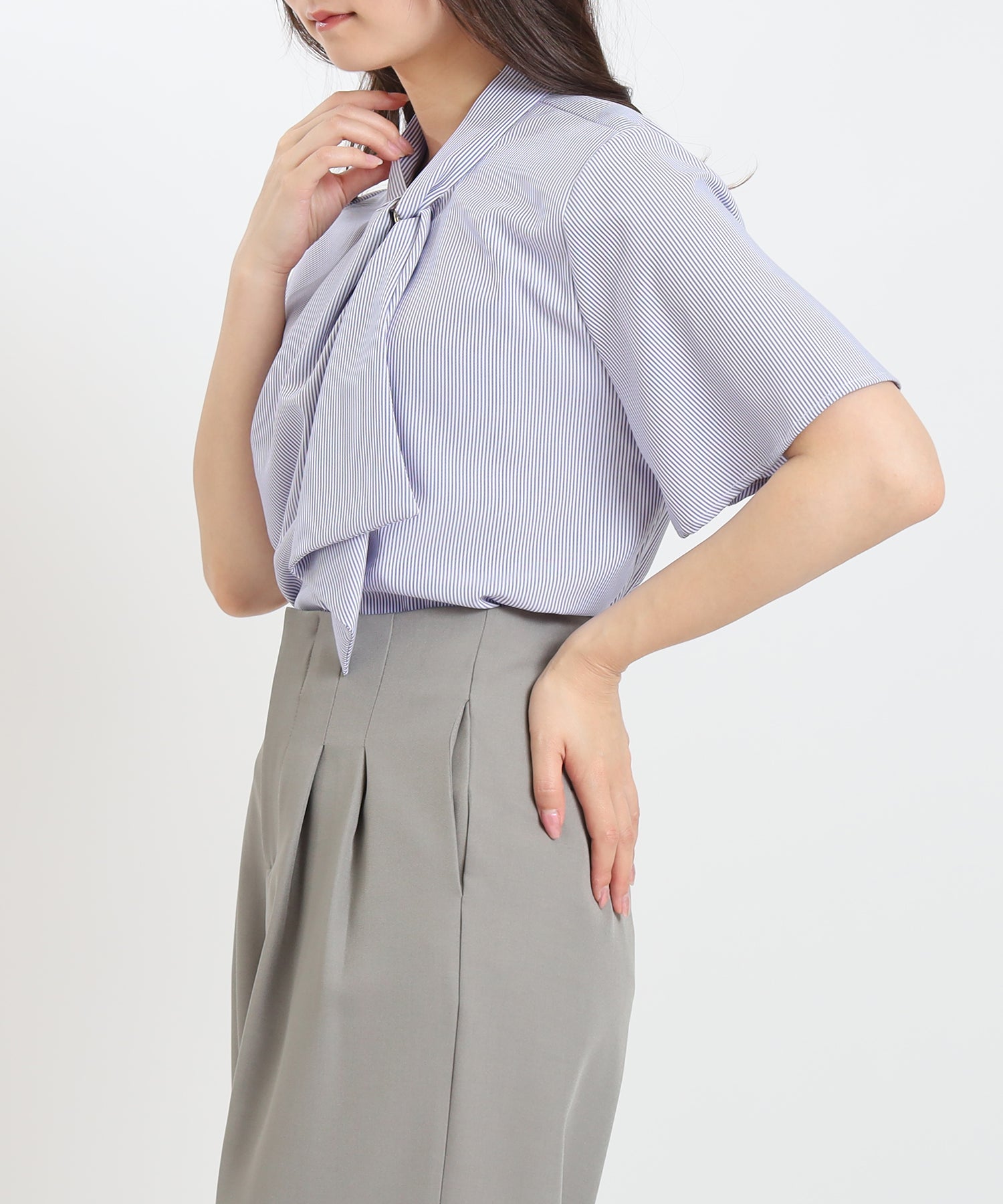 ホワイト×ブルー model:160cm 着用サイズ:M
