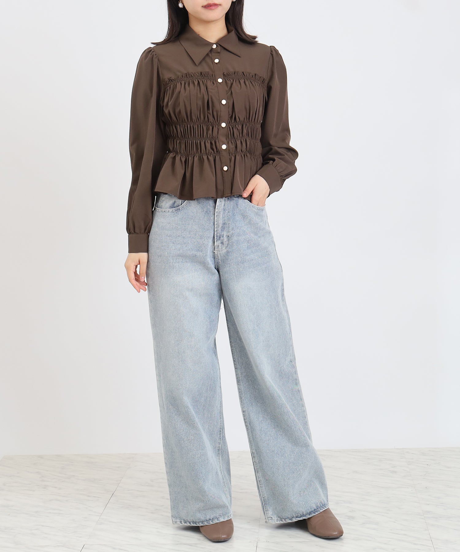 ブラウン model:156 着用サイズ:M