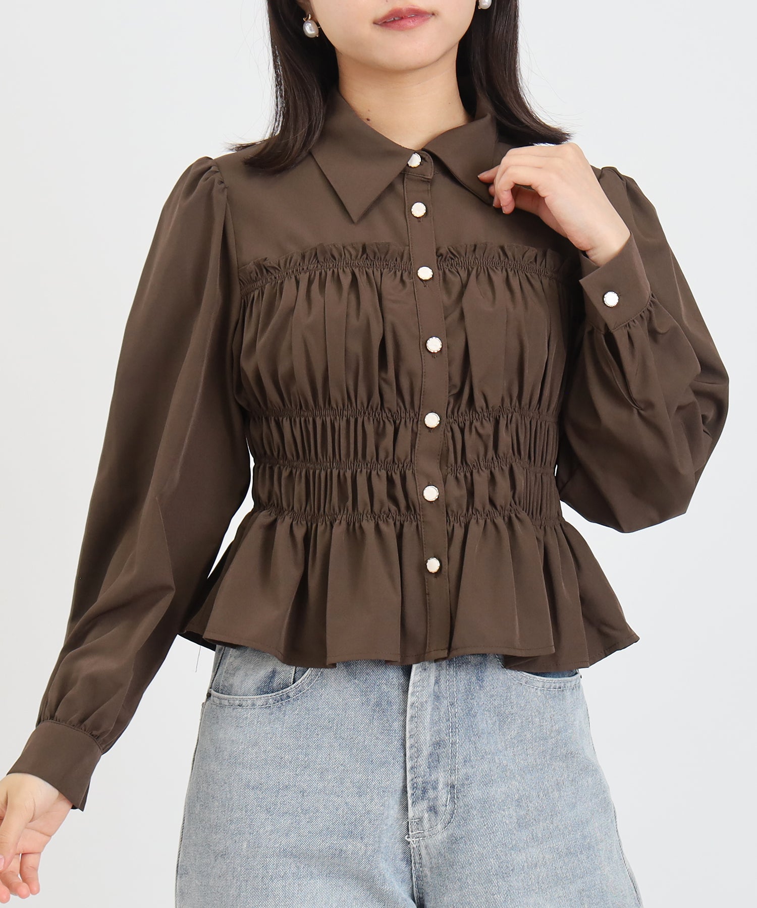 ブラウン model:156 着用サイズ:M