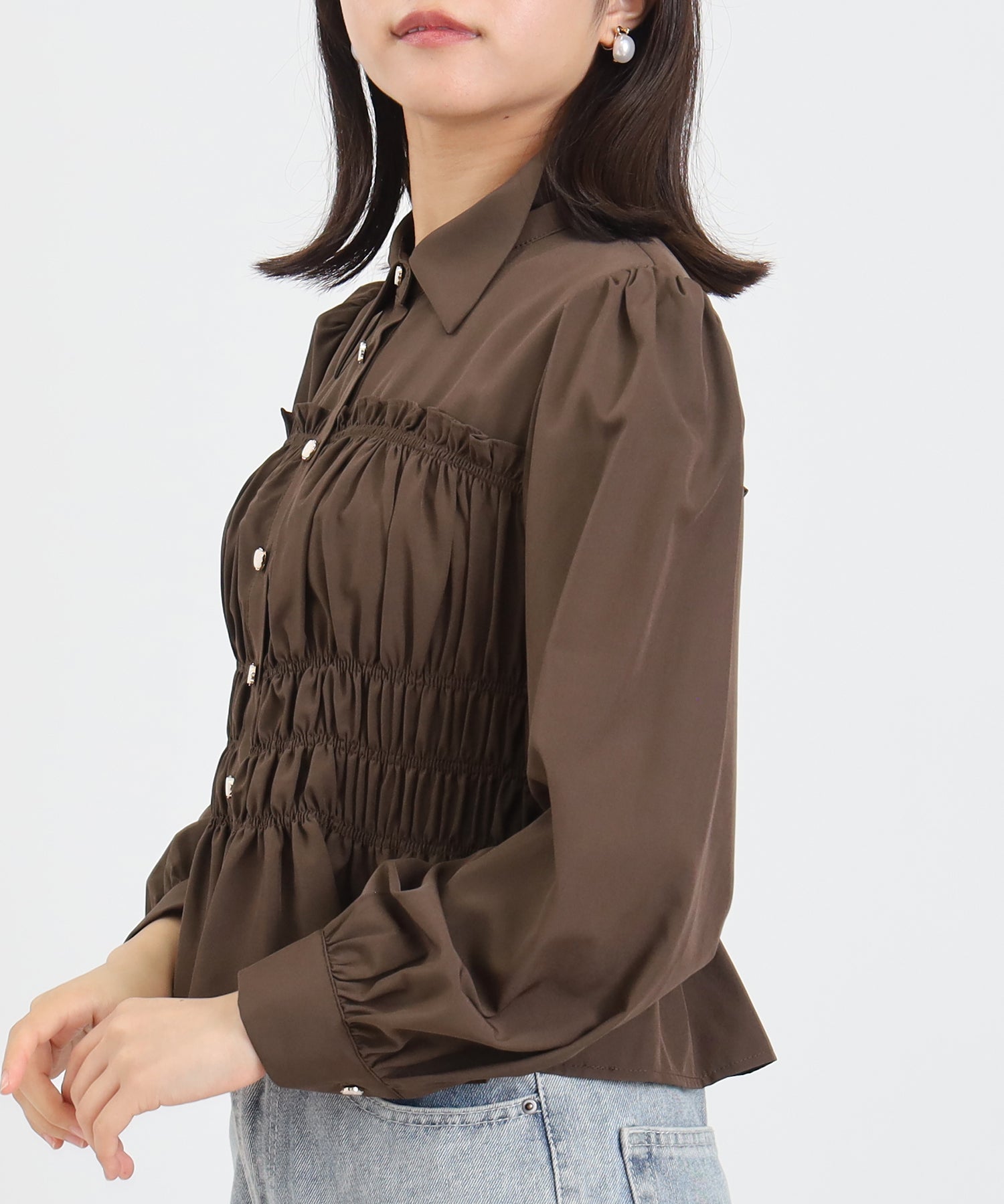 ブラウン model:156 着用サイズ:M