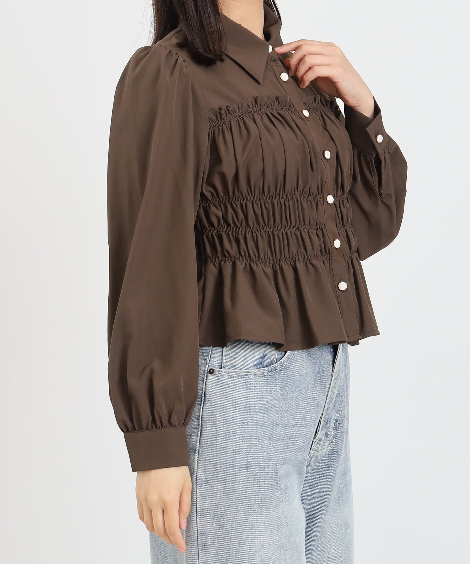 ブラウン model:156 着用サイズ:M