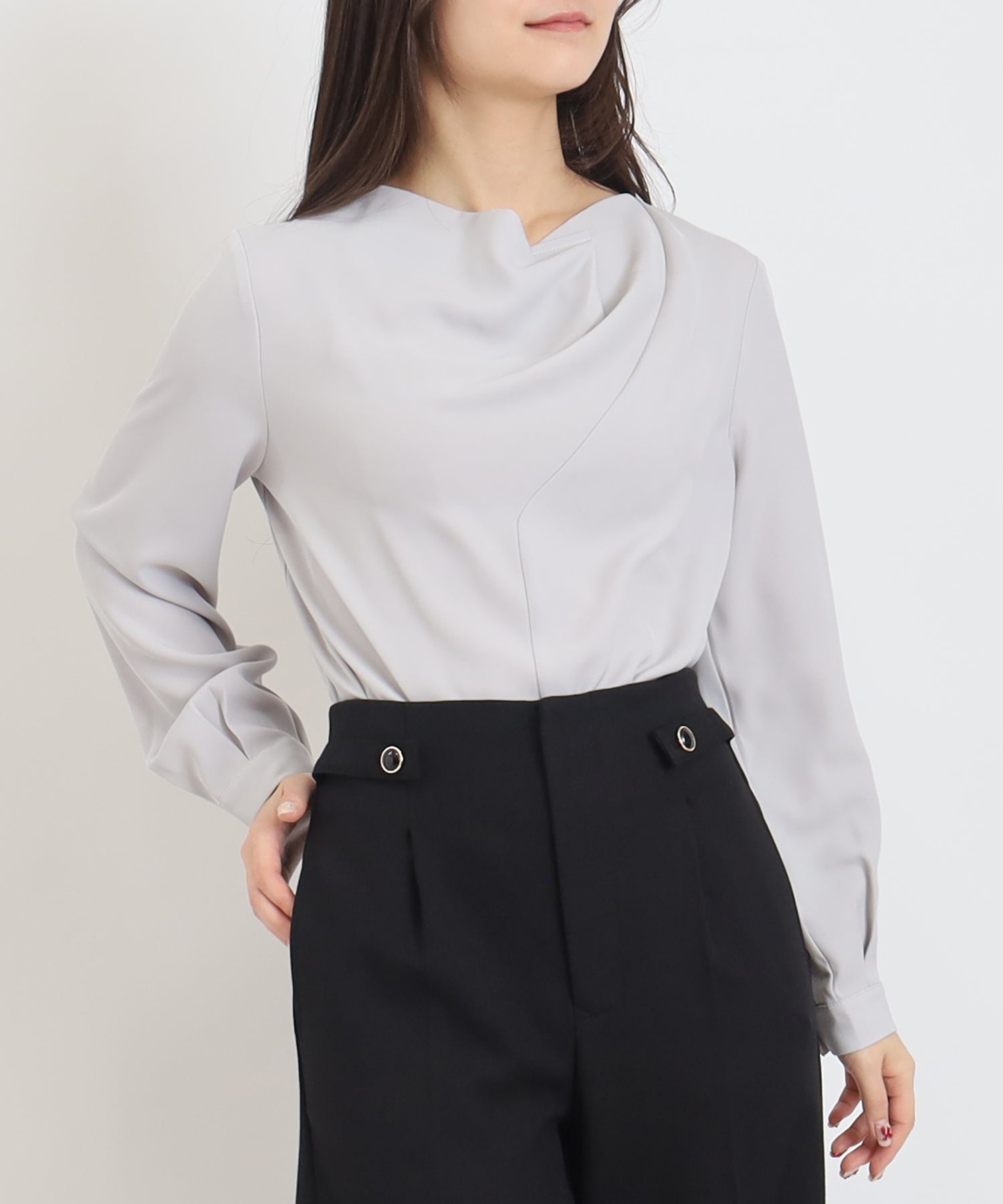 ライトグレー model:160cm 着用サイズ:M