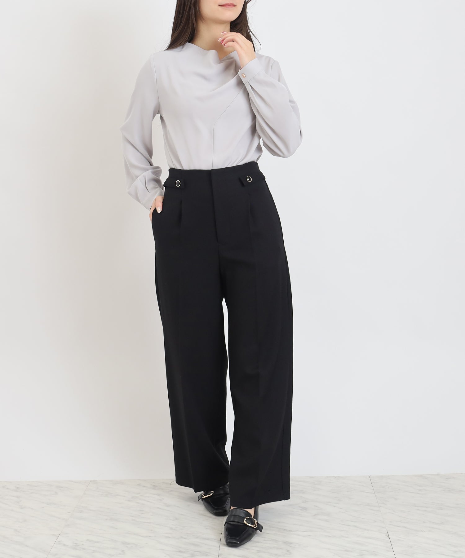 ライトグレー model:160cm 着用サイズ:M