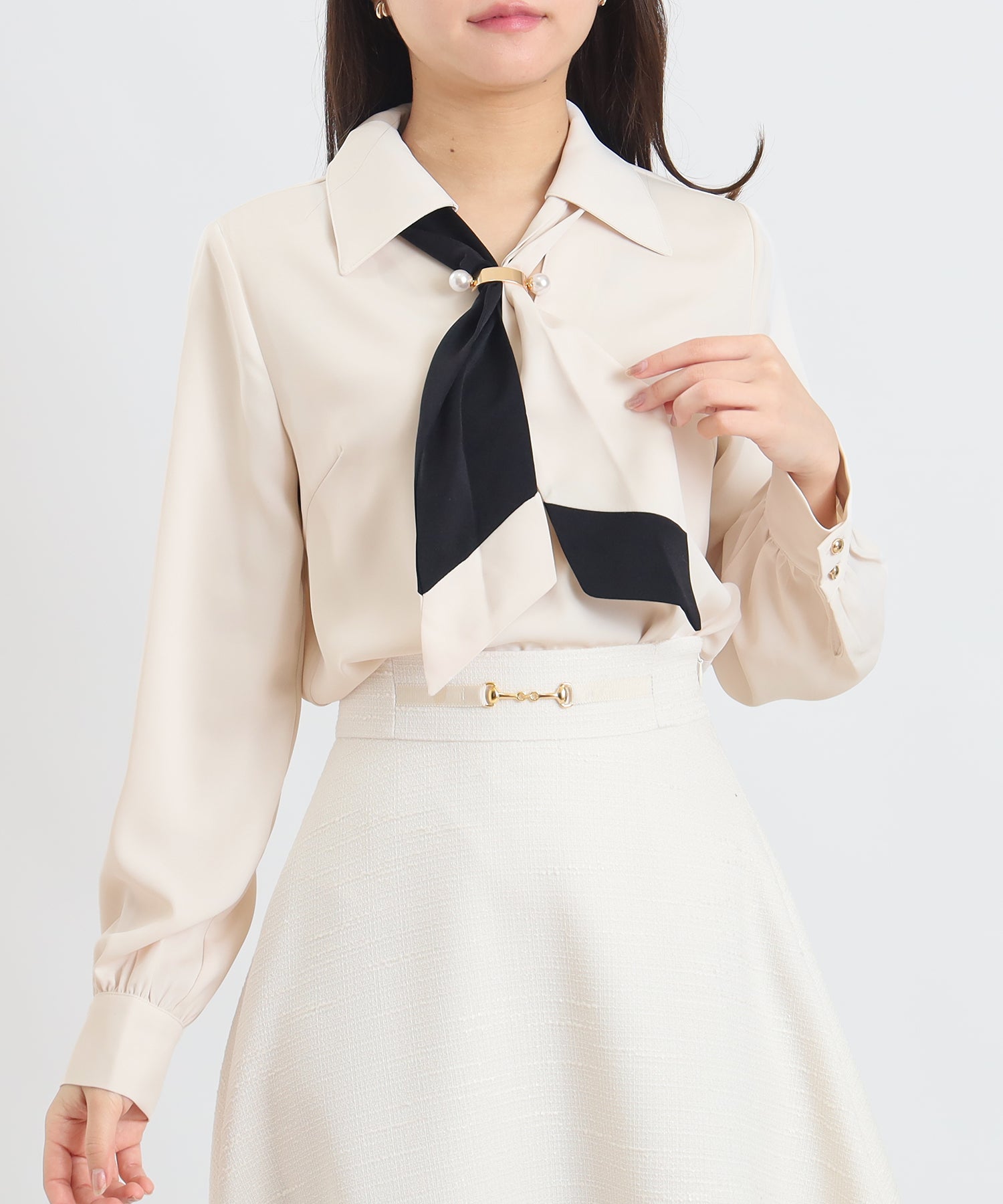 ベージュ model:156cm 着用サイズ:M