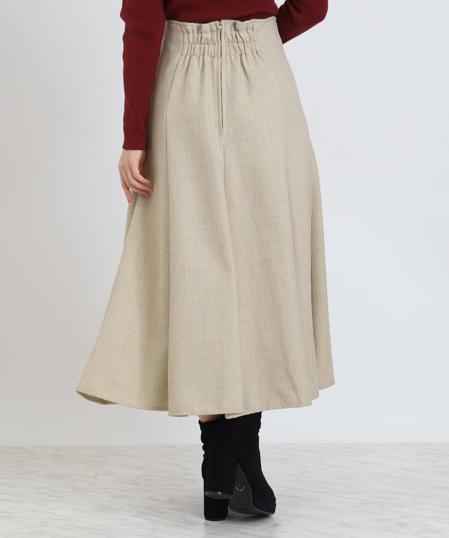 ベージュ model:156cm 着用サイズ:M