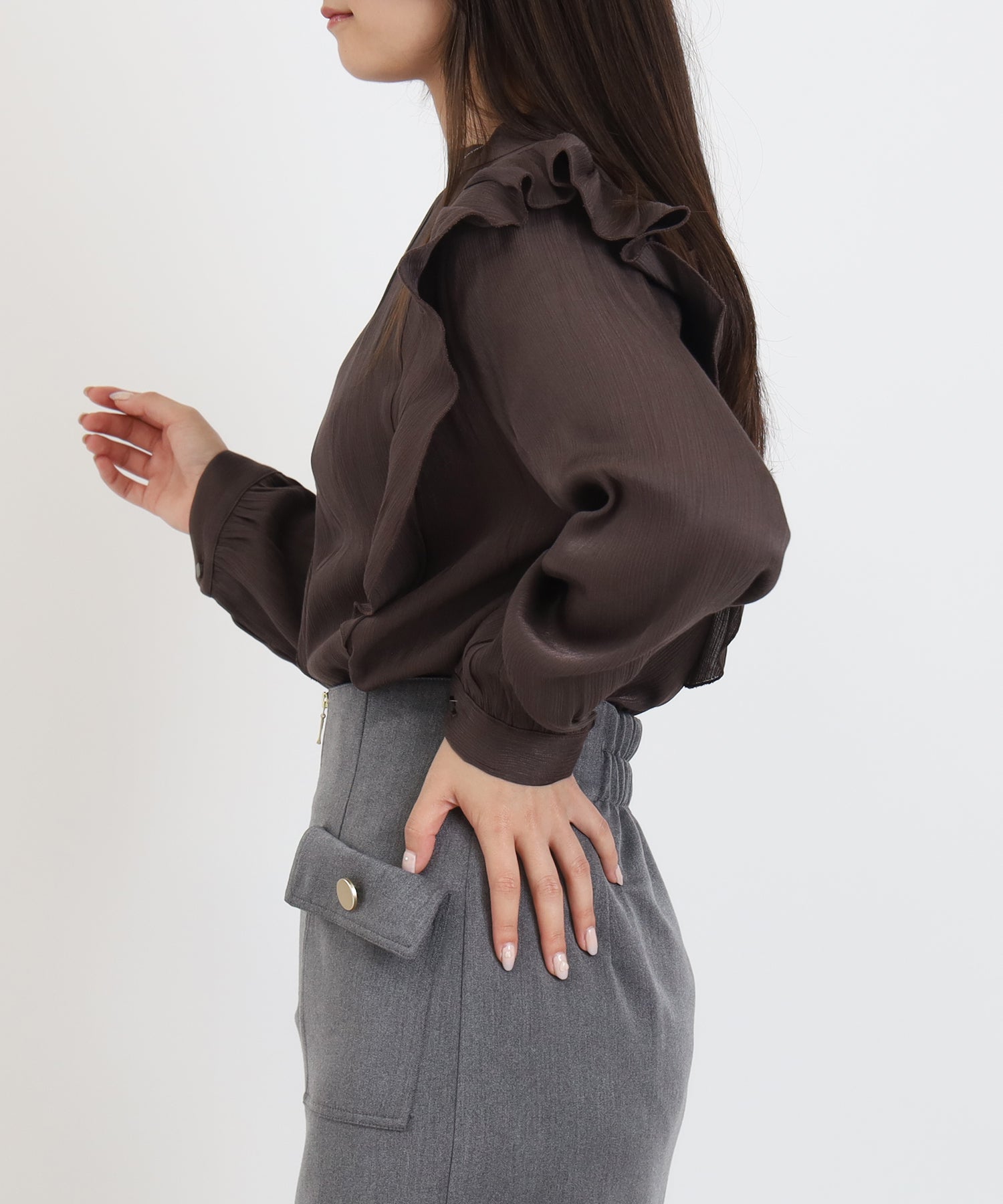 ブラウン model:160 着用サイズ:M