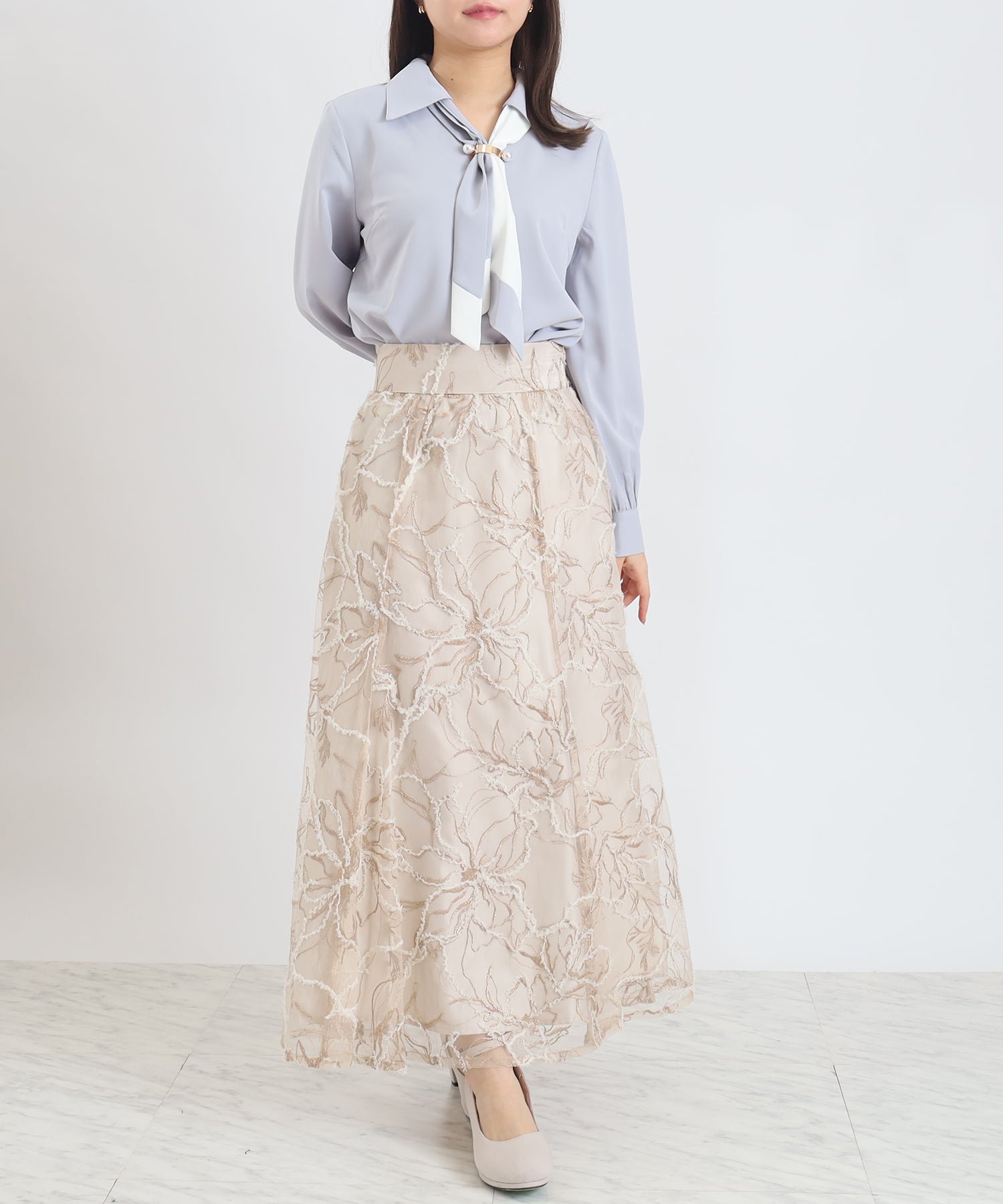 ライトグレー model:156cm 着用サイズ:M