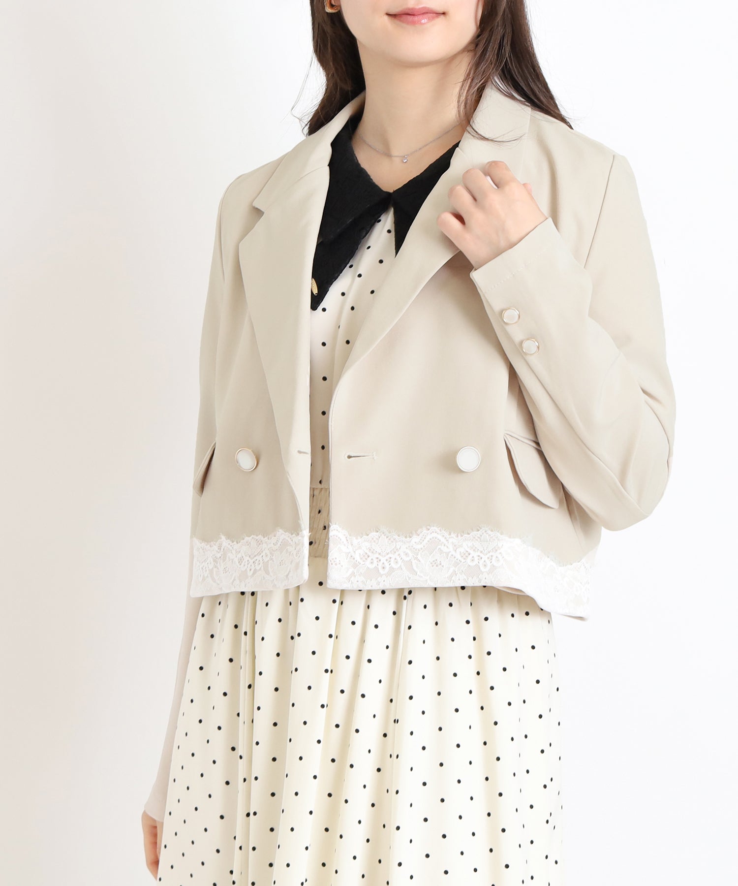 ベージュ model:160 着用サイズ:M