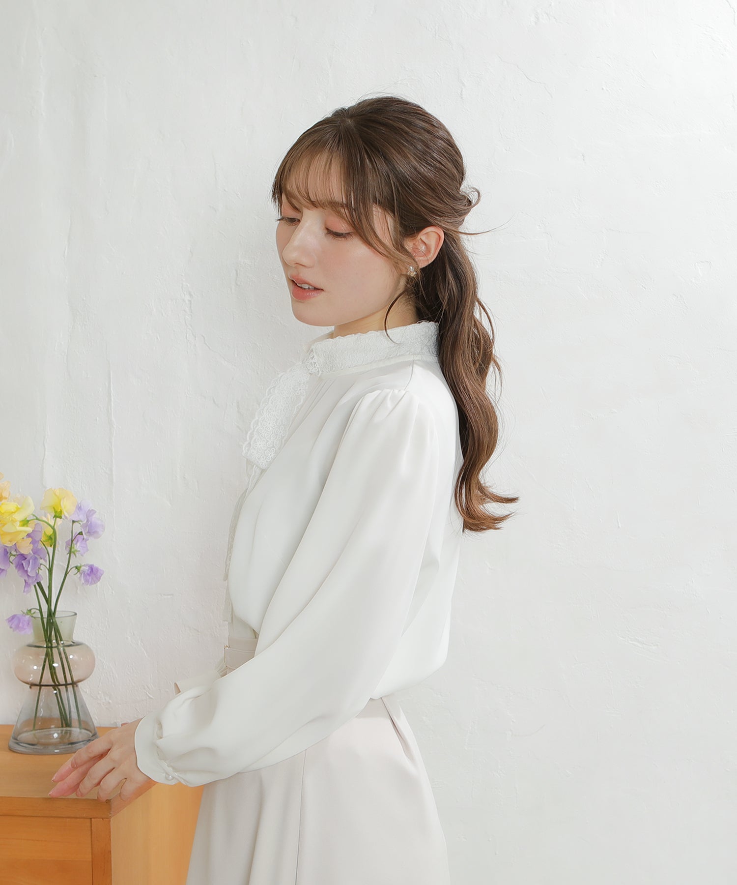 ホワイト MODEL:163㎝ 着用サイズ:M