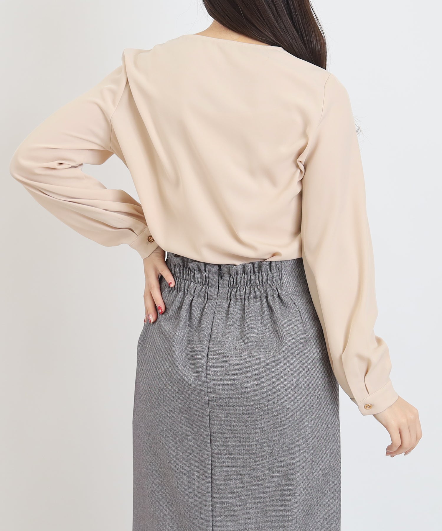 ベージュ model:160cm 着用サイズ:M