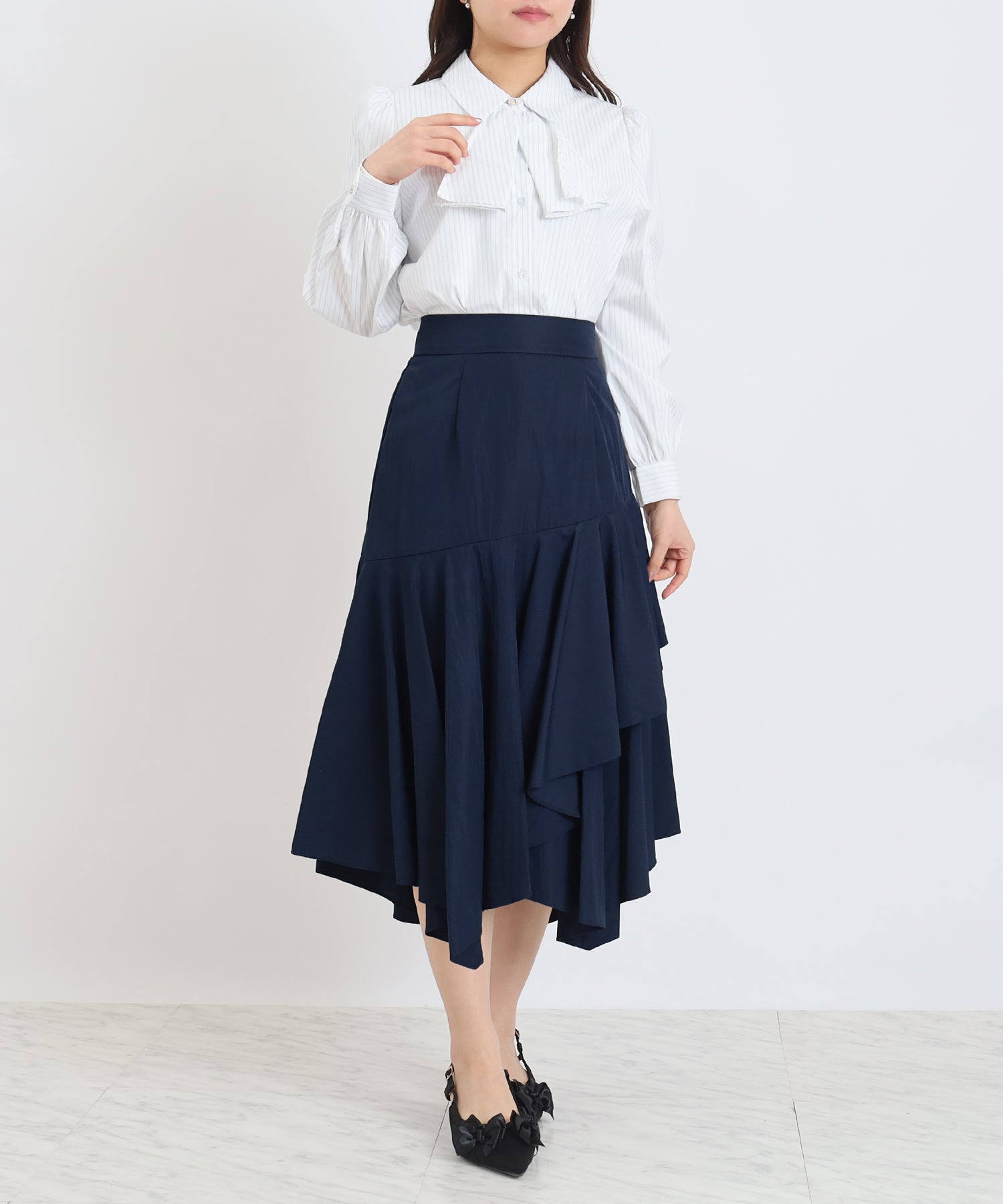 ネイビー model:156cm 着用サイズ:M