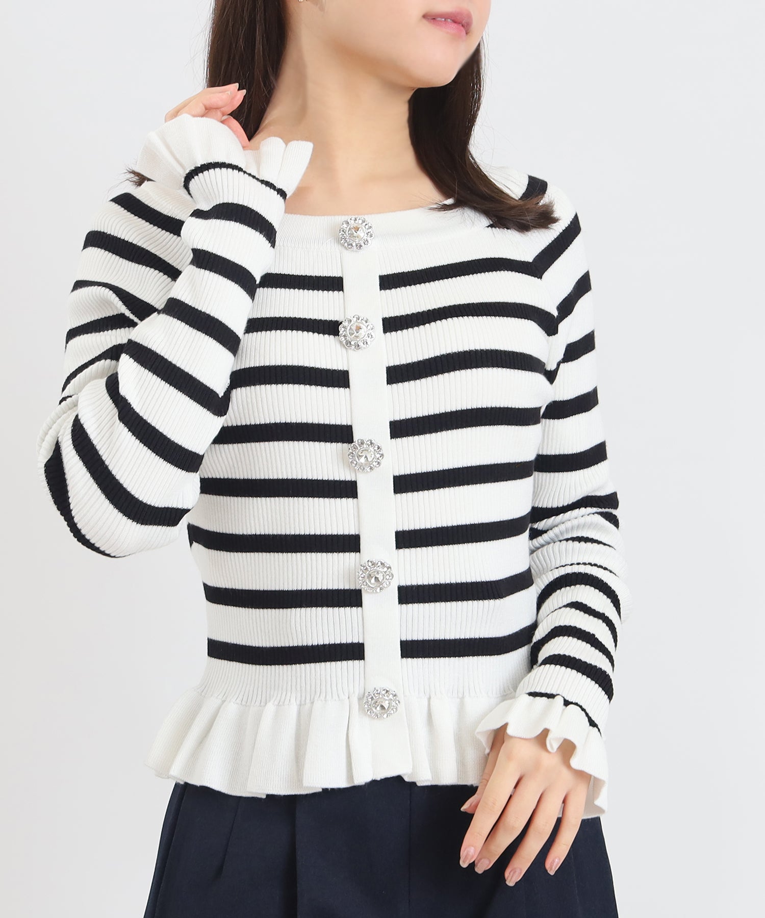 ホワイト×ブラック model:156 着用サイズ:M