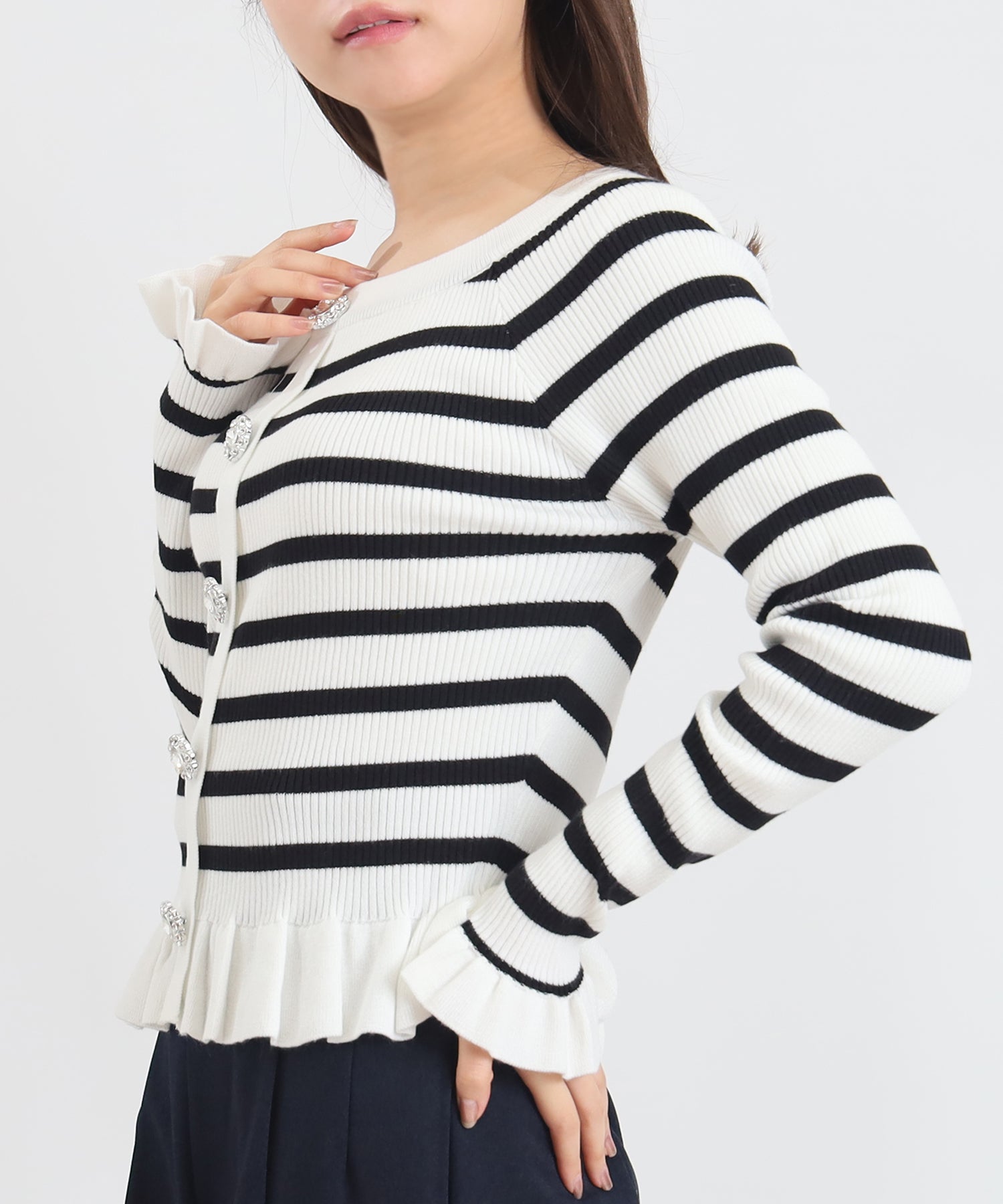 ホワイト×ブラック model:156 着用サイズ:M