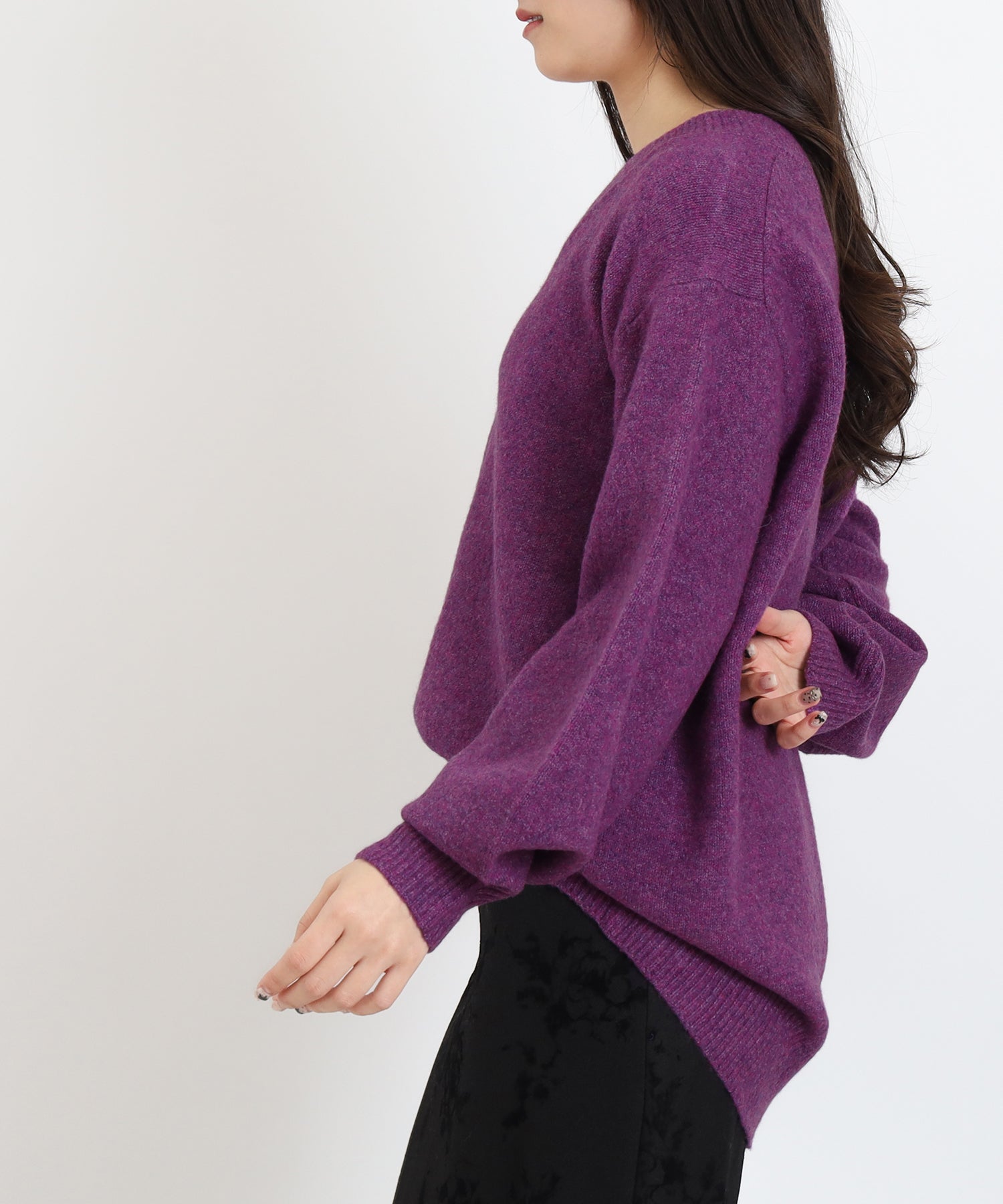 パープル model:160 着用サイズ:M