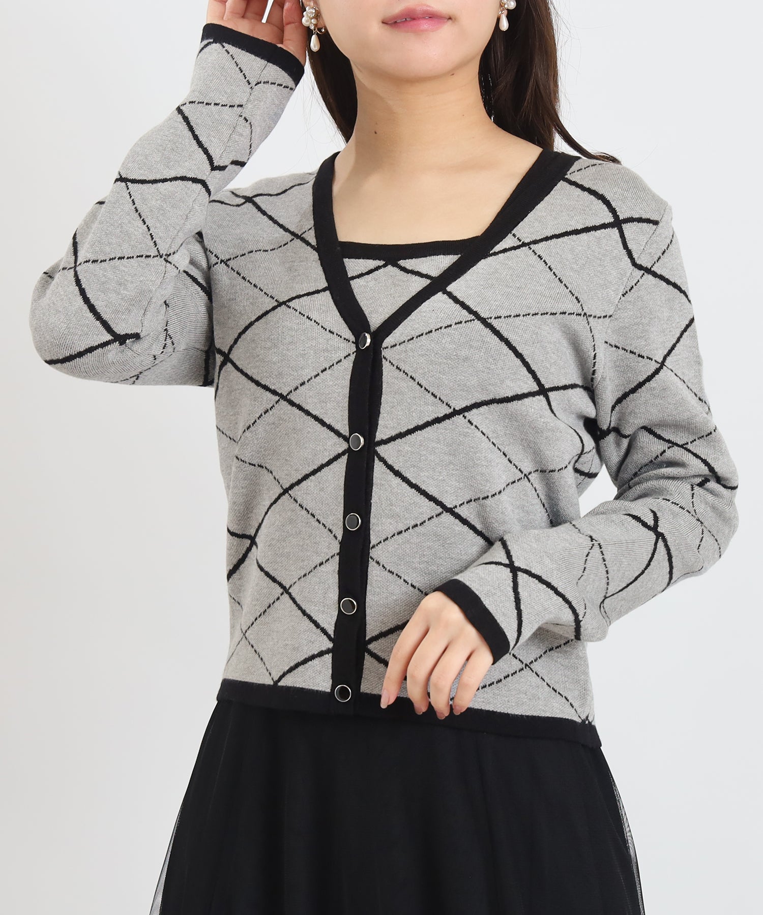 ライトグレー model:156cm 着用サイズ:M