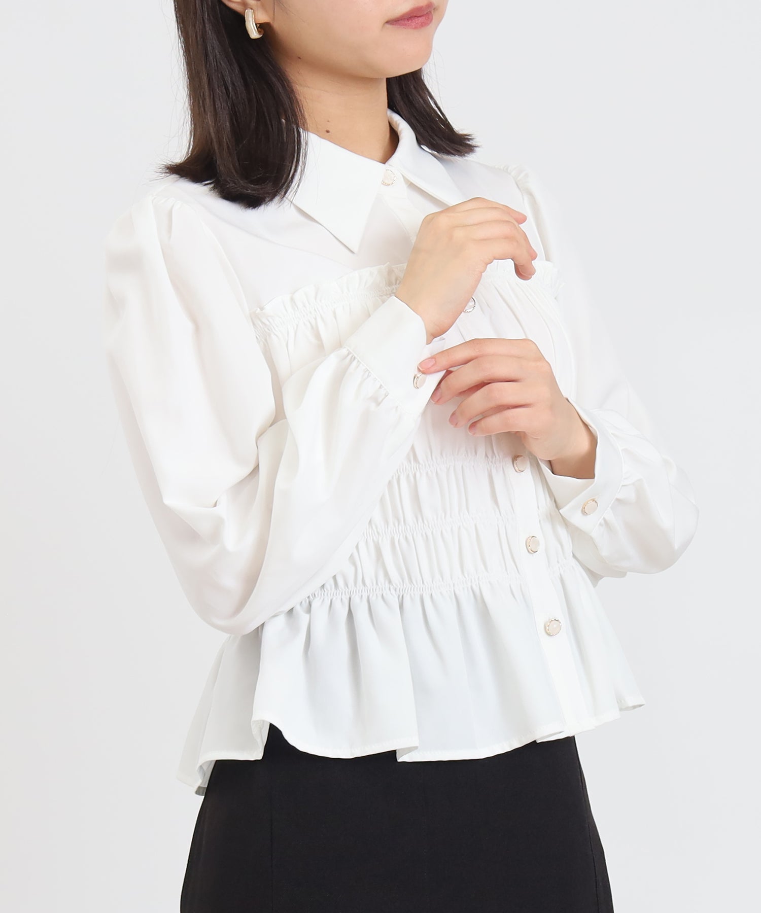 ホワイト model:156 着用サイズ:M