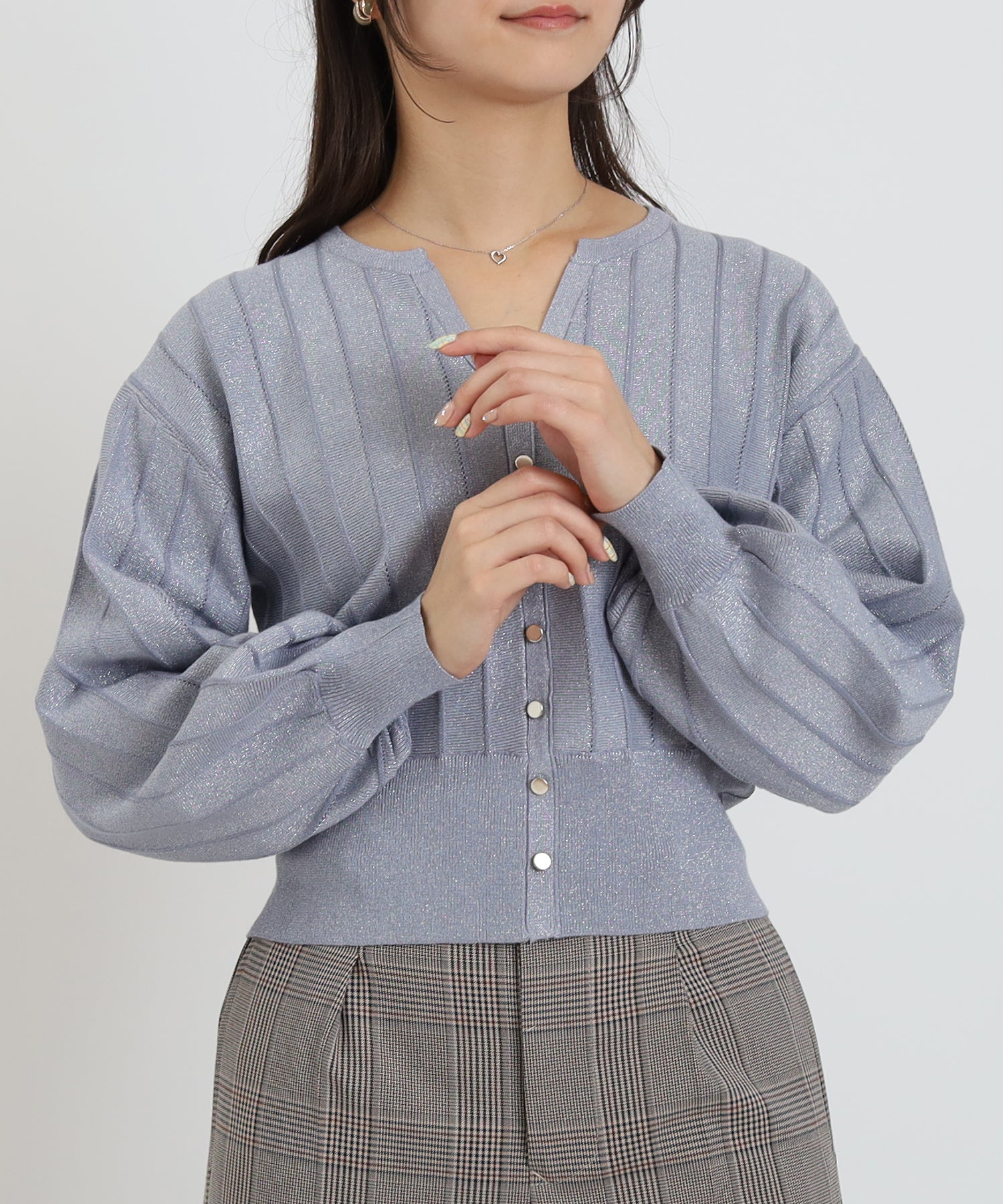 ダスティーブルー model:160cm 着用サイズ:M