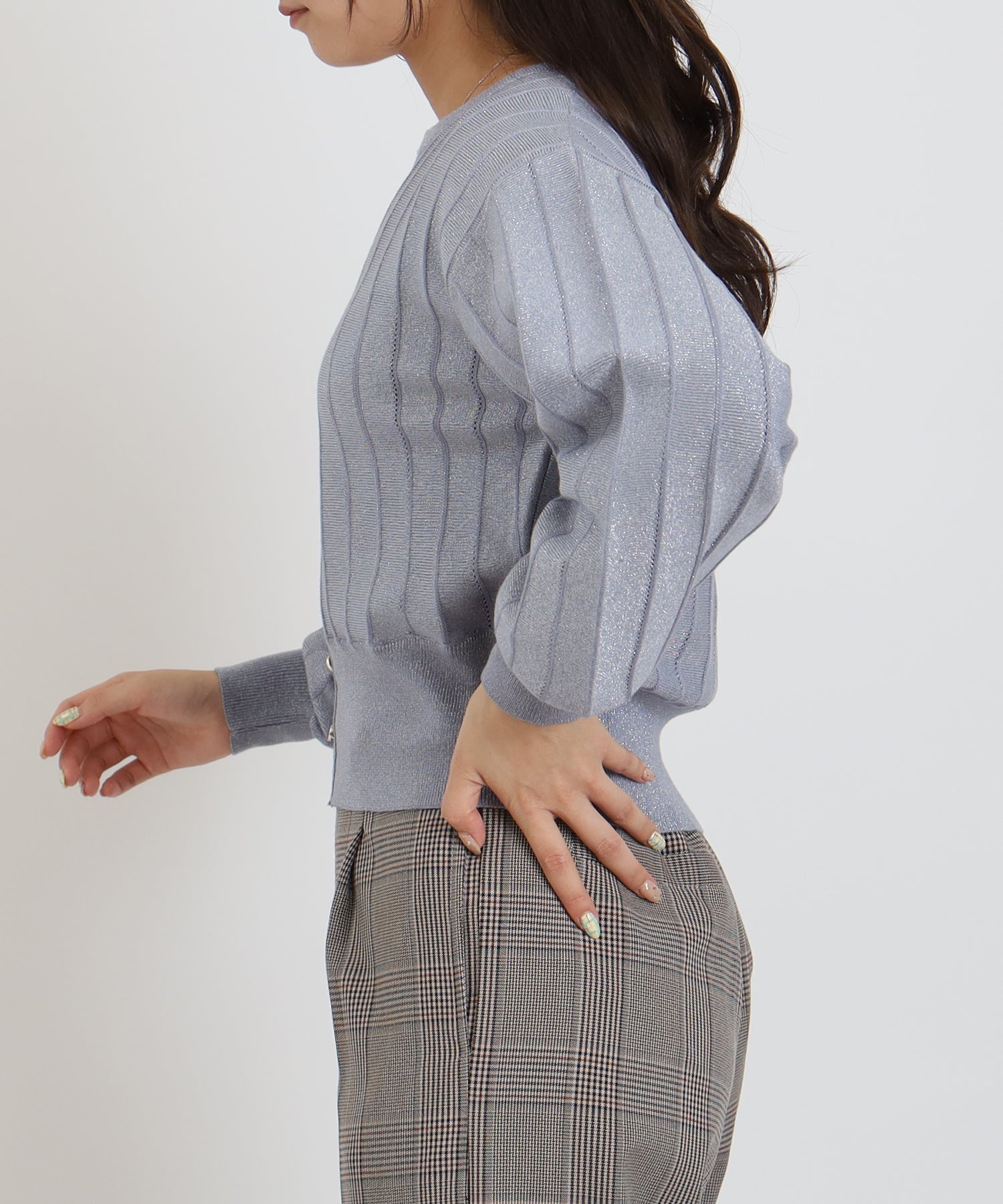 ダスティーブルー model:160cm 着用サイズ:M