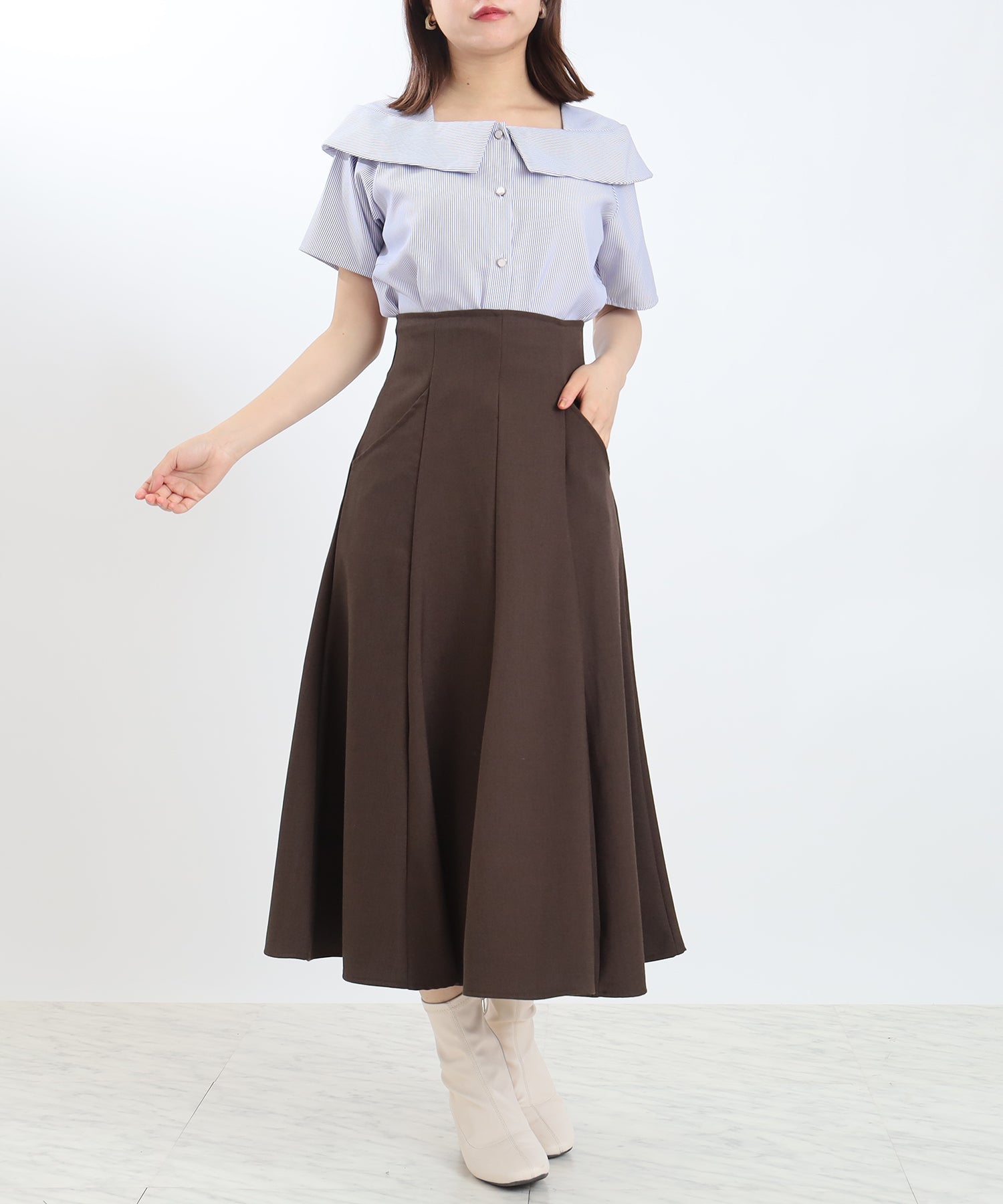 ブラウン model:156 着用サイズ:S