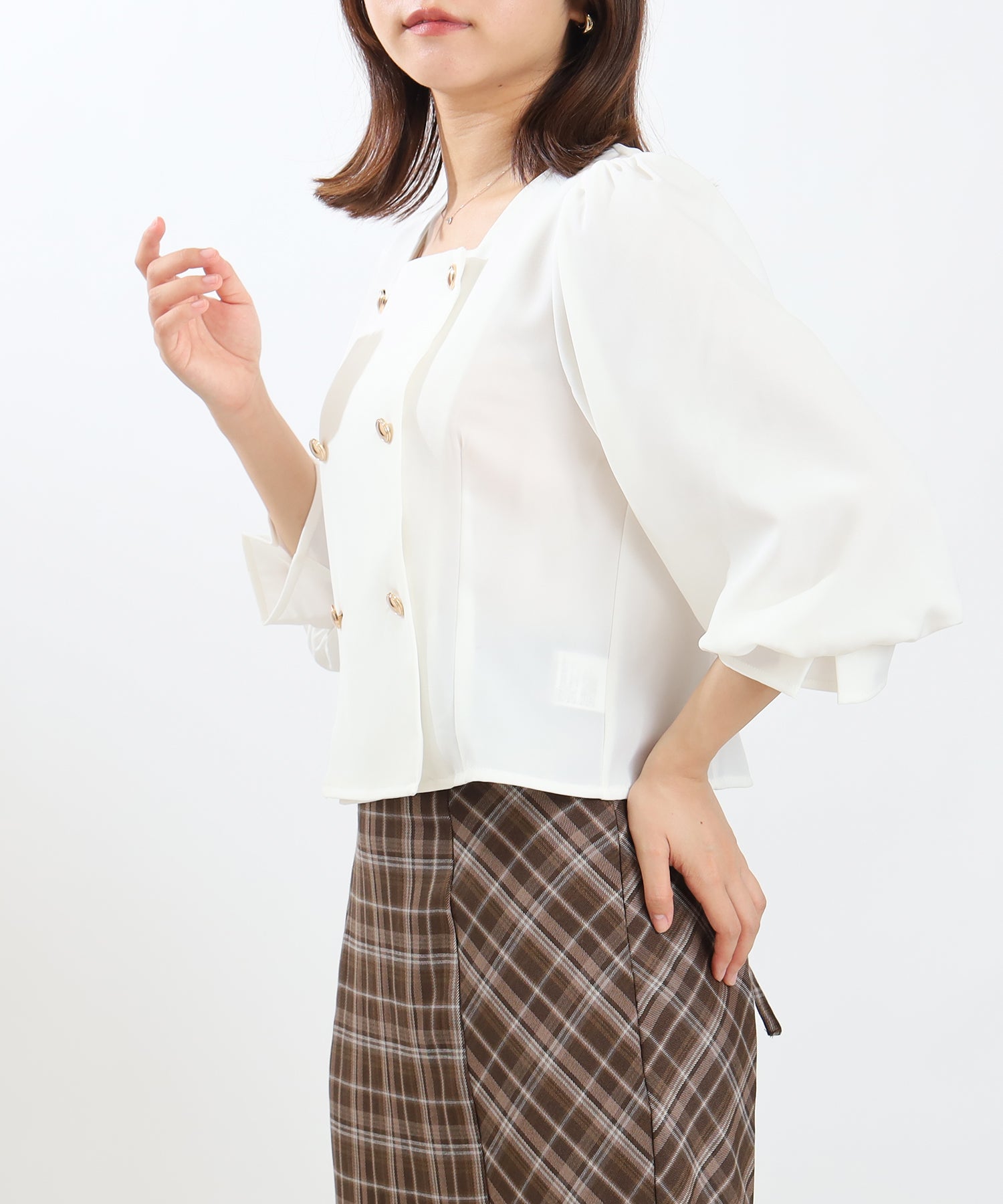 ホワイト model:156 着用サイズ:M