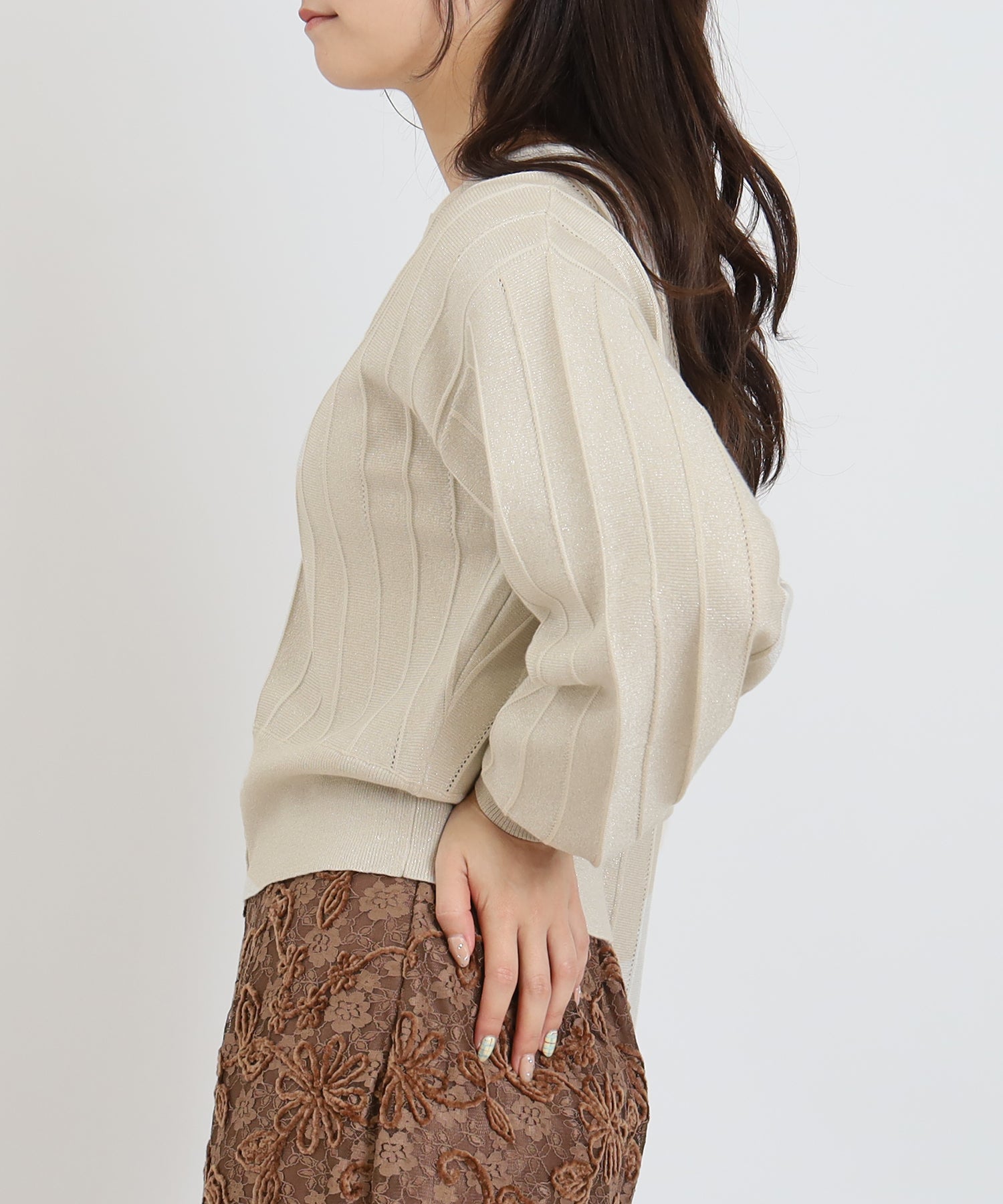 ベージュ model:160cm 着用サイズ:M