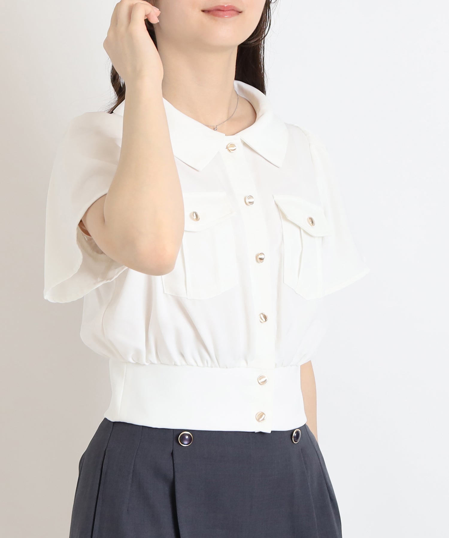 ホワイト model:160 着用サイズ:M