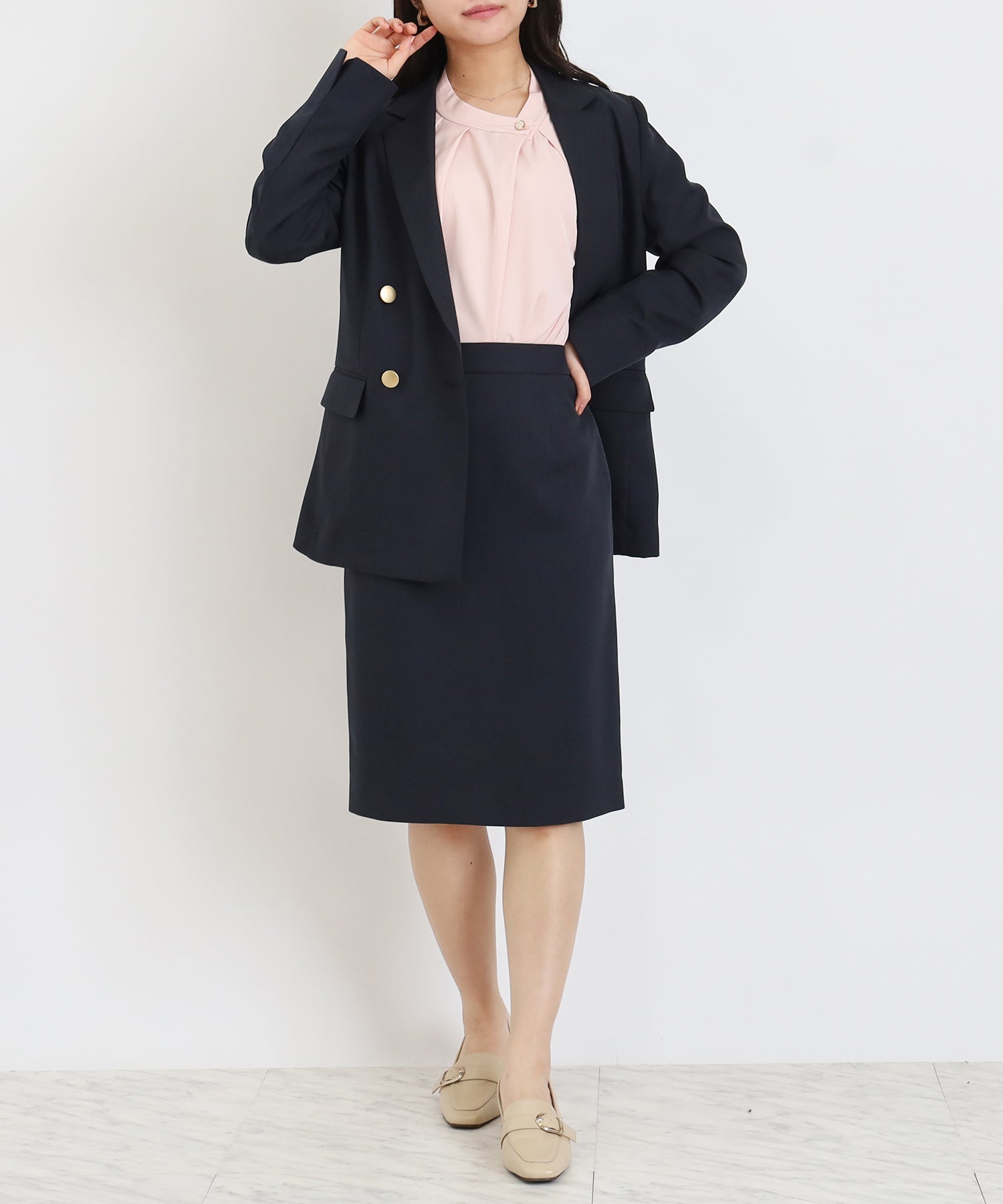 ネイビー model:156cm 着用サイズ:S