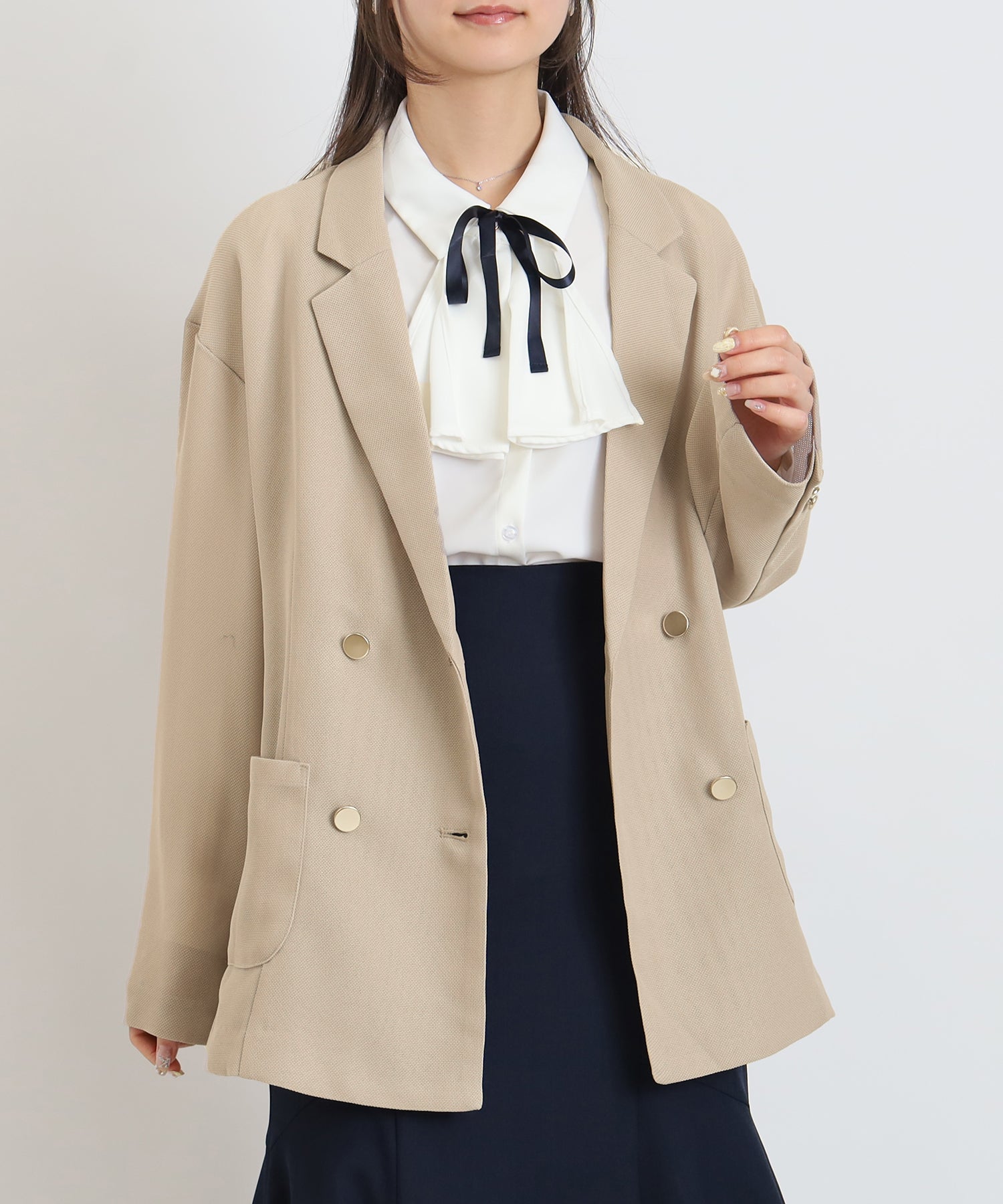 メッシュダブルブレストジャケット