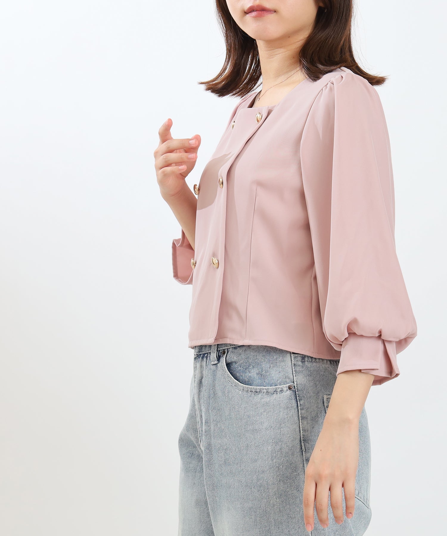 ダスティーピンク model:156 着用サイズ:M