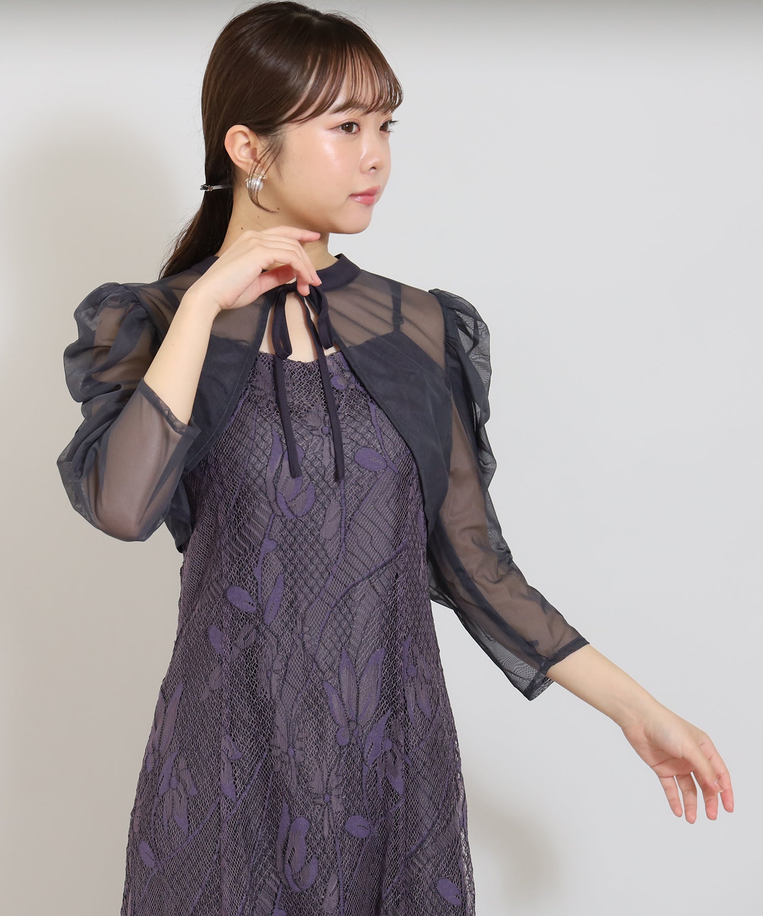 パープル model:156 着用サイズ:M