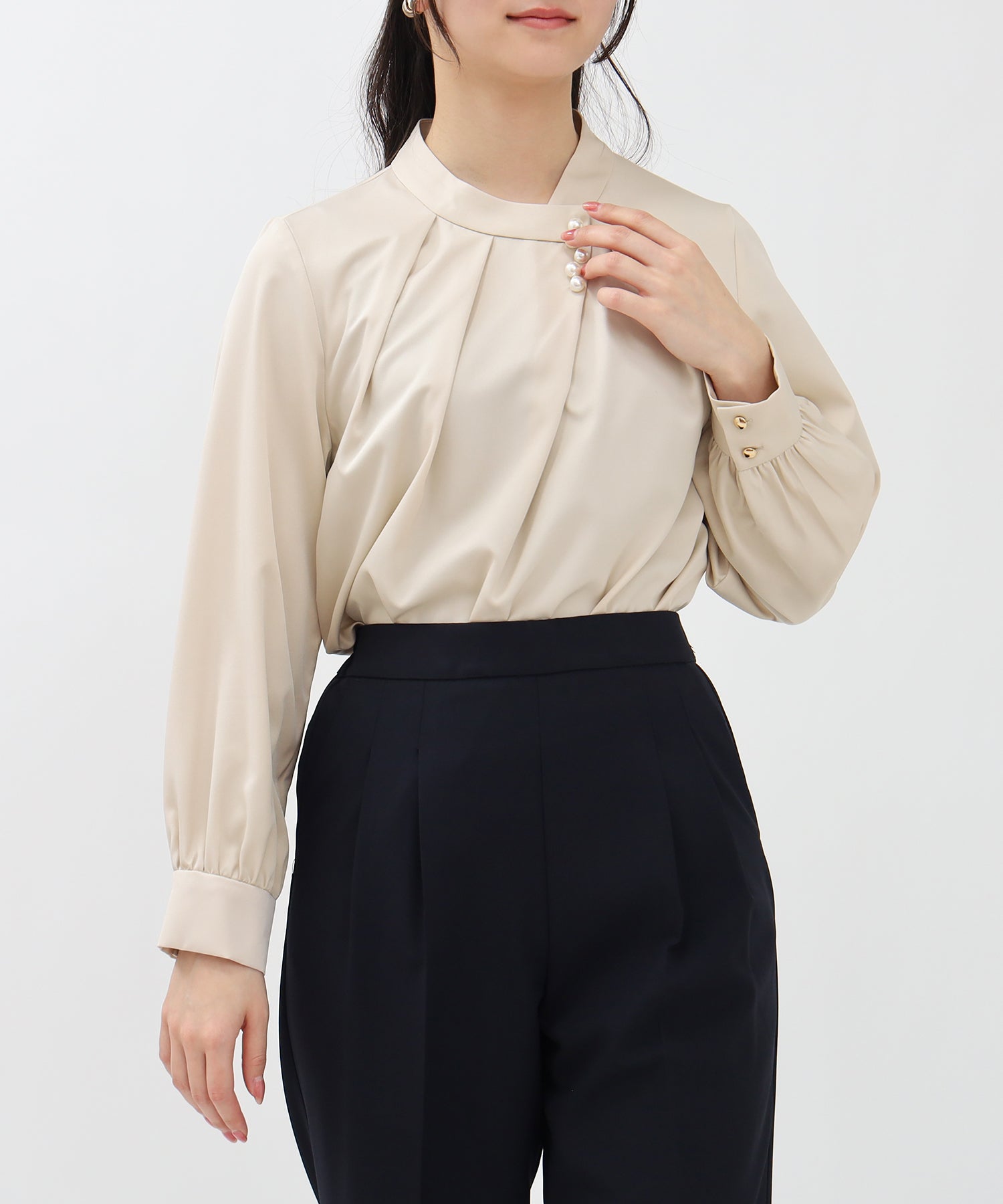 ベージュ model:160 着用サイズ:M