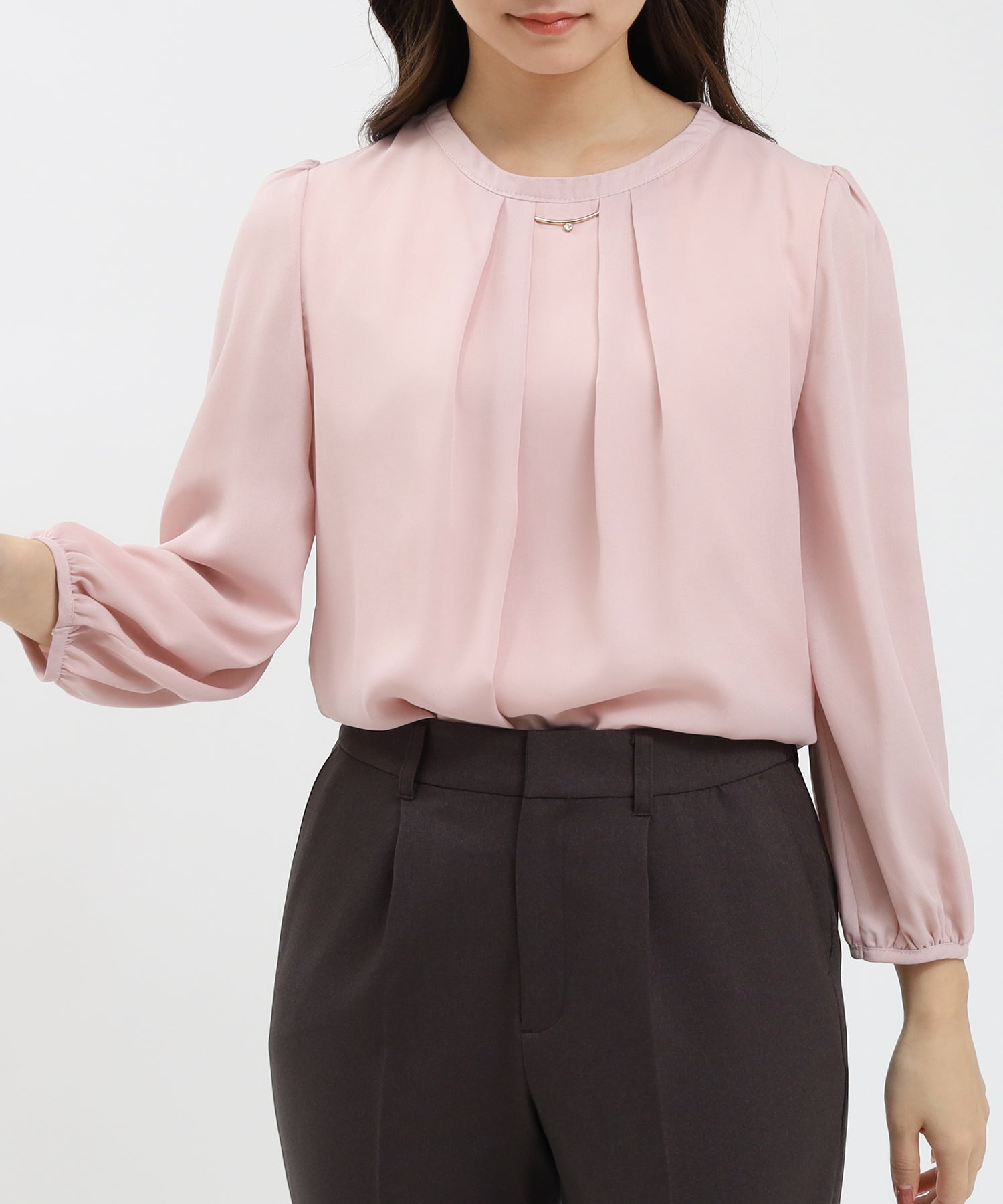 ピンクベージュ model:160cm/骨格ウェーブ 着用サイズ:M