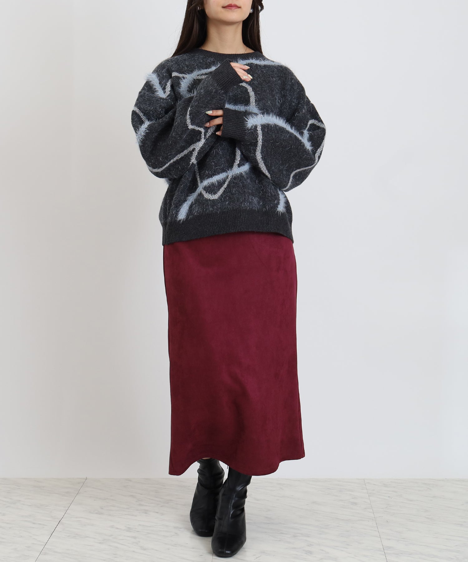 チャコール model:160cm 着用サイズ:M