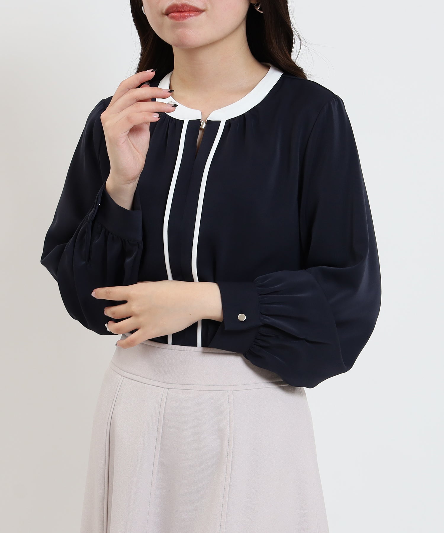 ネイビー model:156cm/骨格ストレート 着用サイズ:M