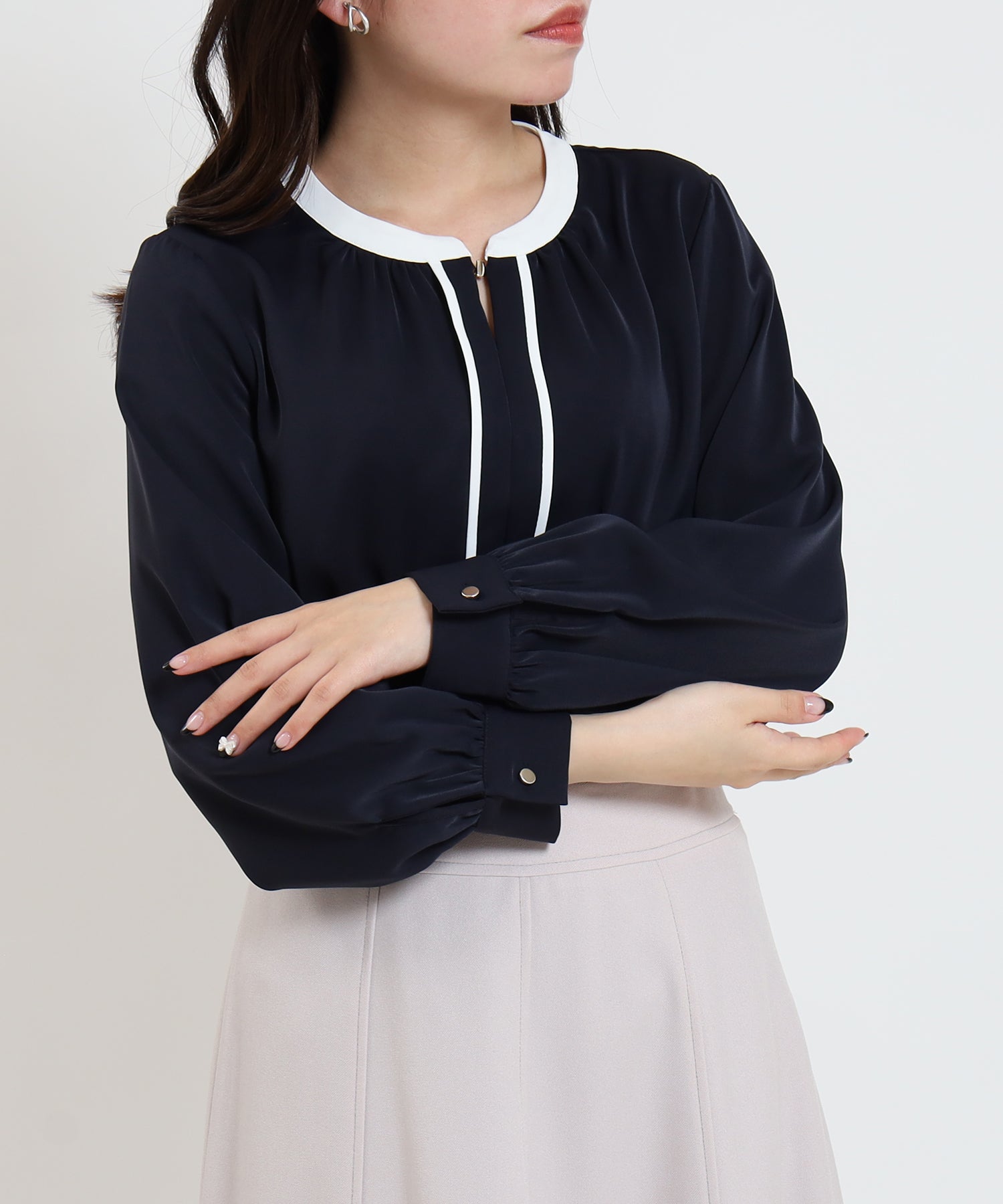 ネイビー model:156cm/骨格ストレート 着用サイズ:M