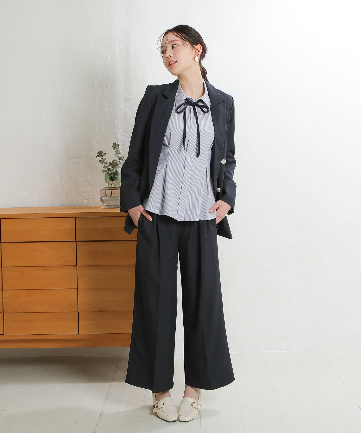 ホワイト×ブルー model:171 着用サイズ:M