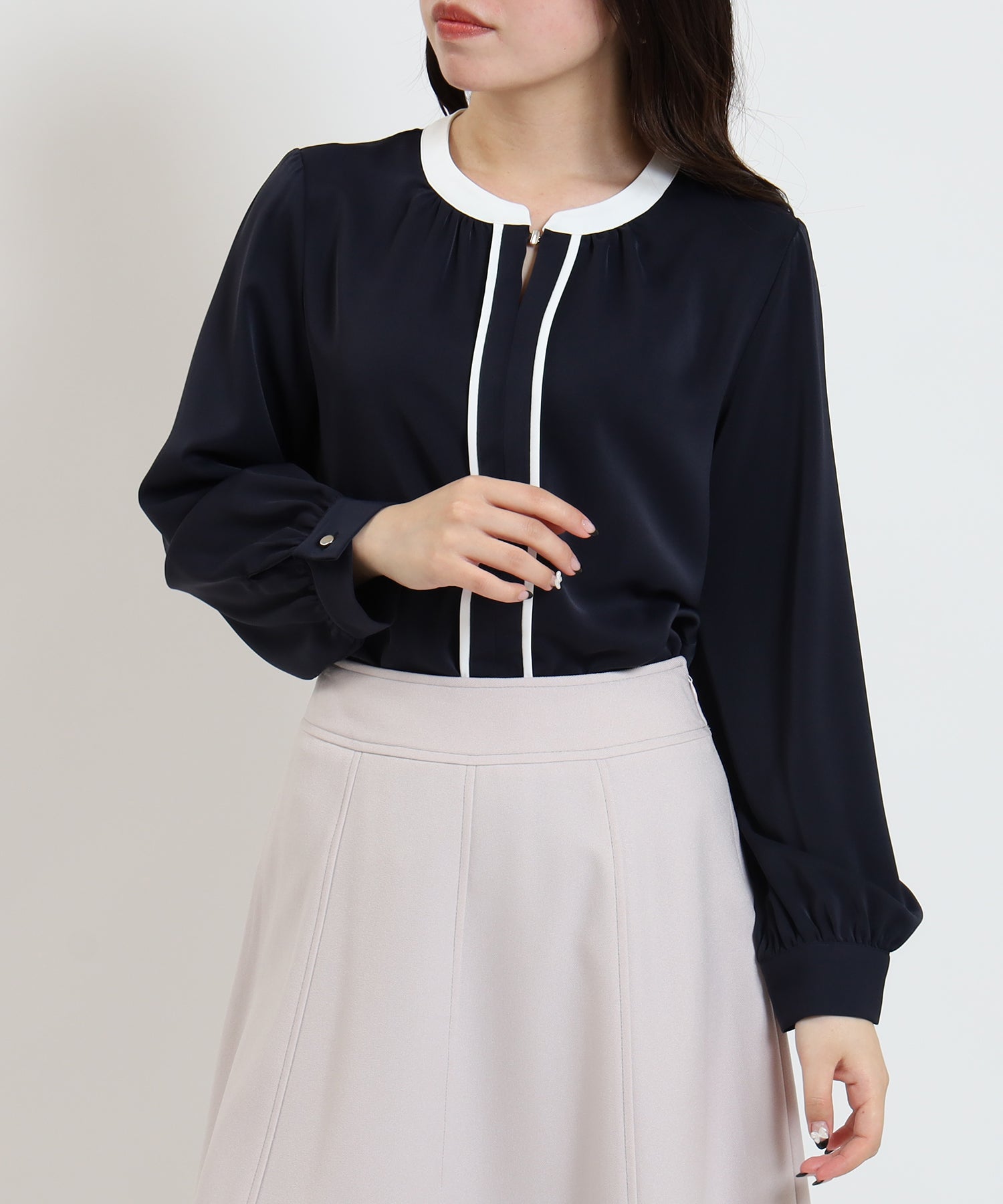 ネイビー model:156cm/骨格ストレート 着用サイズ:M