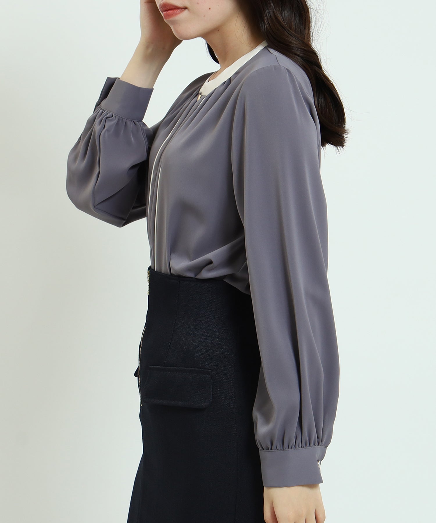 チャコール model:156cm/骨格ストレート 着用サイズ:M