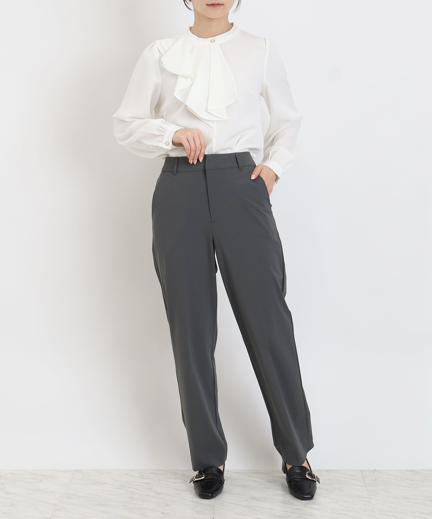 ライトグレー model:160cm 着用サイズ:M