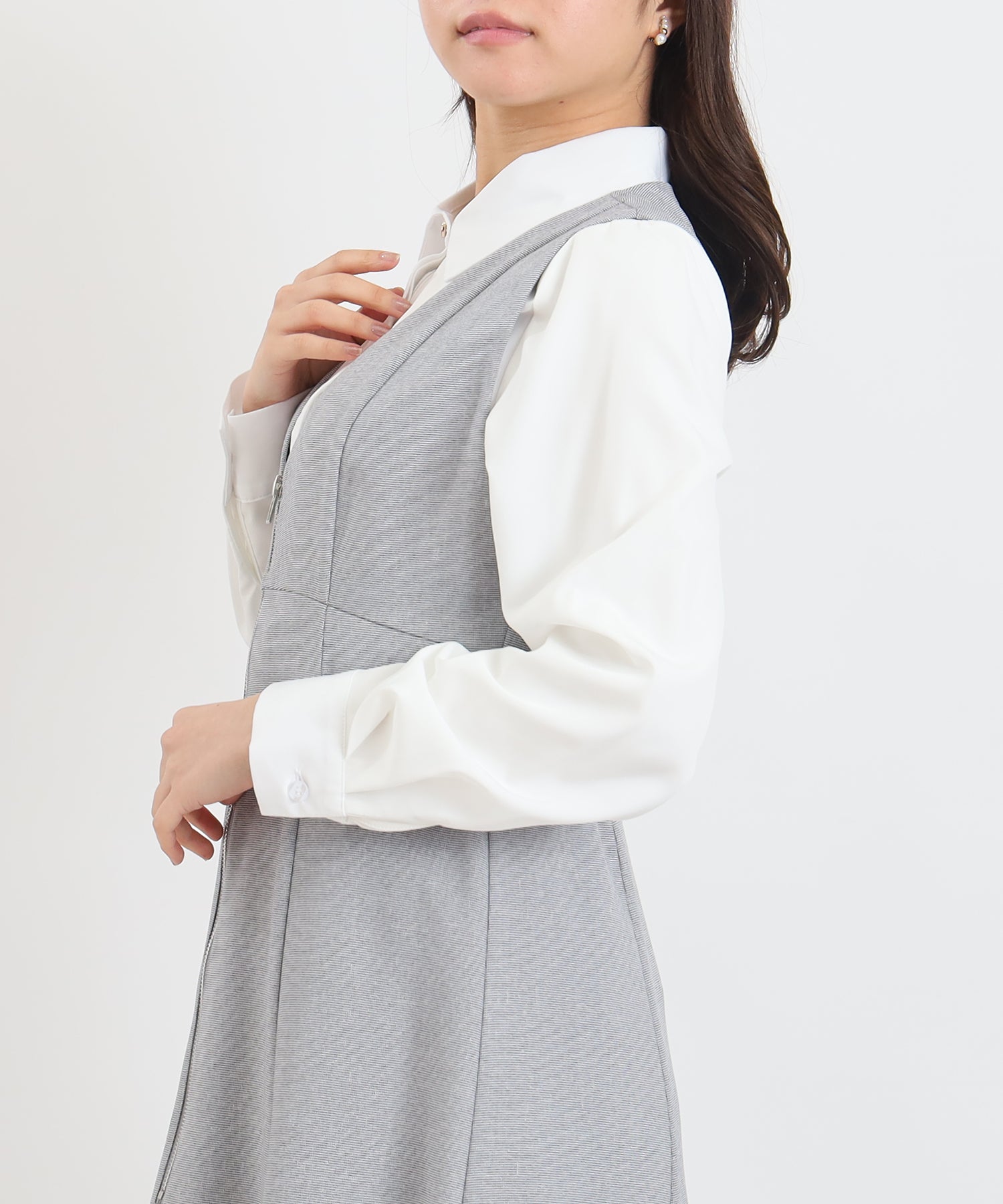 ライトグレー model:156cm 着用サイズ:M