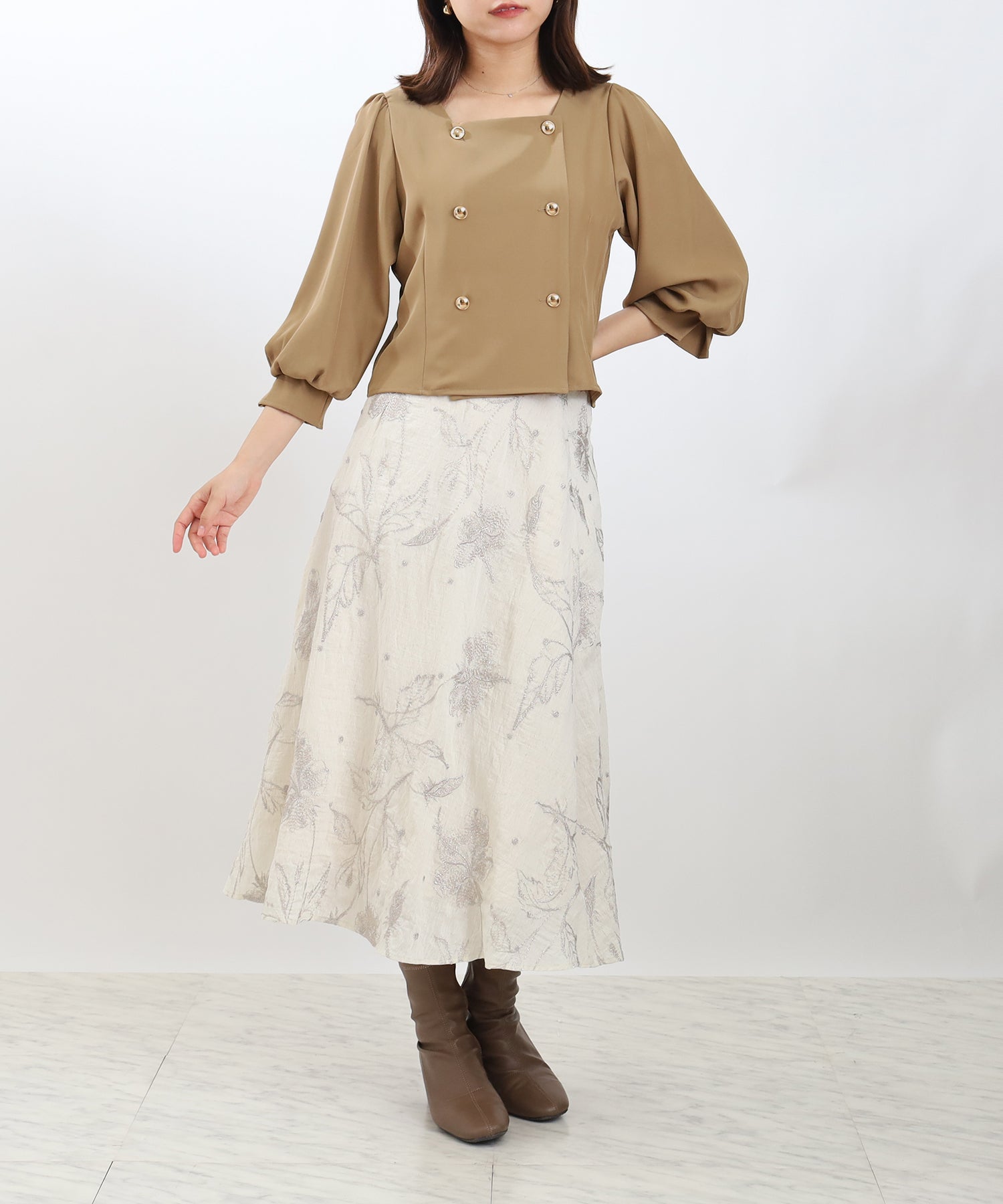 ブラウン model:156 着用サイズ:M
