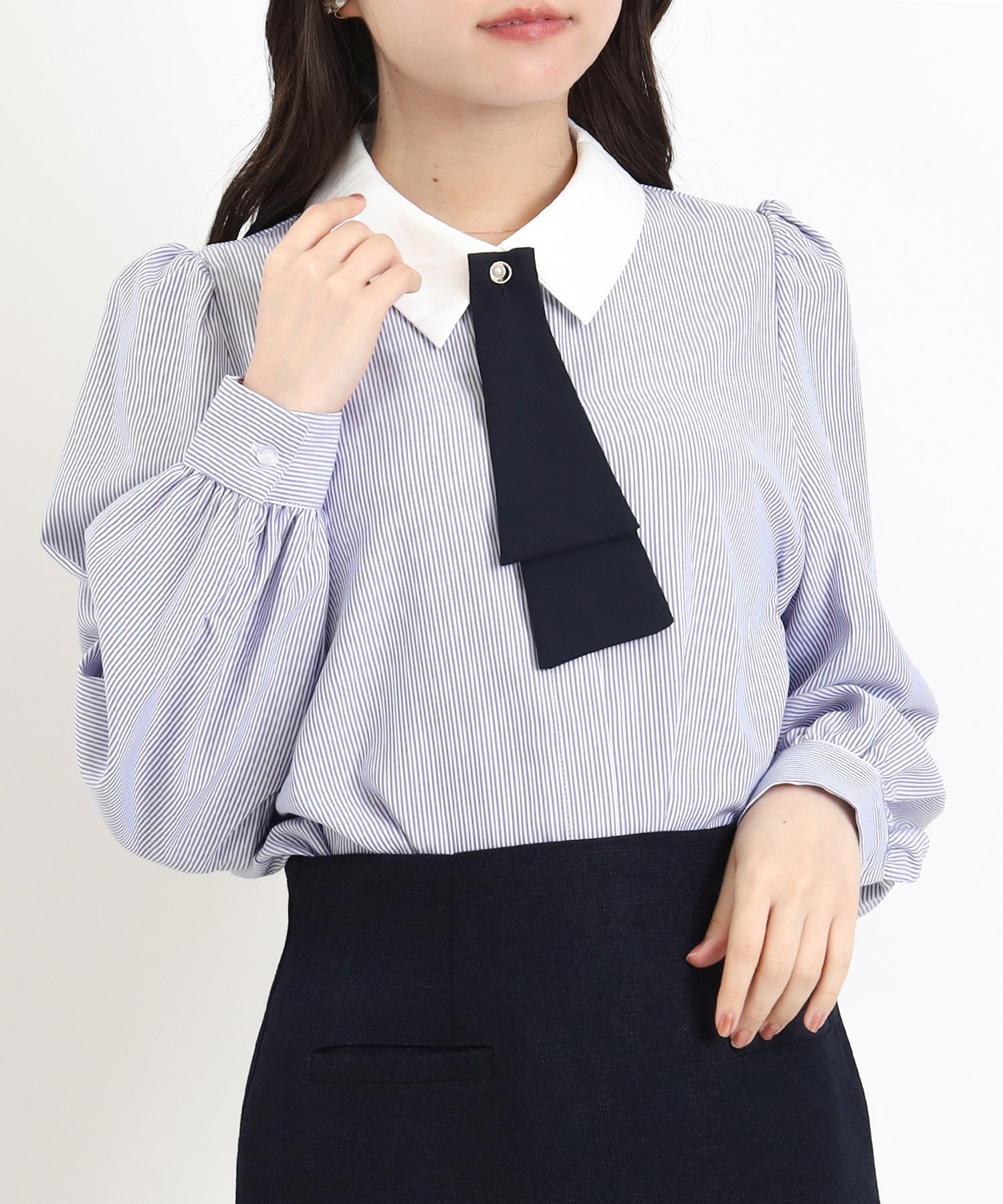 ホワイト×ブルー model:156 着用サイズ:M