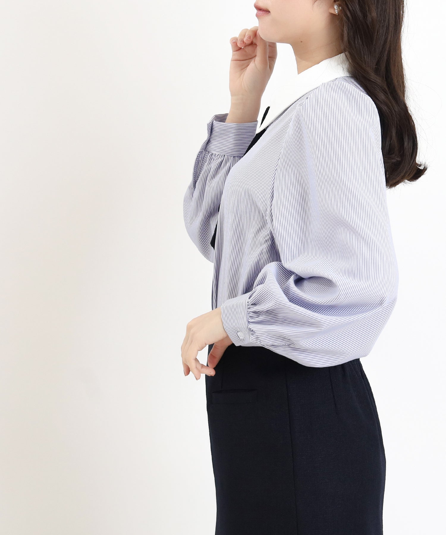 ホワイト×ブルー model:156 着用サイズ:M