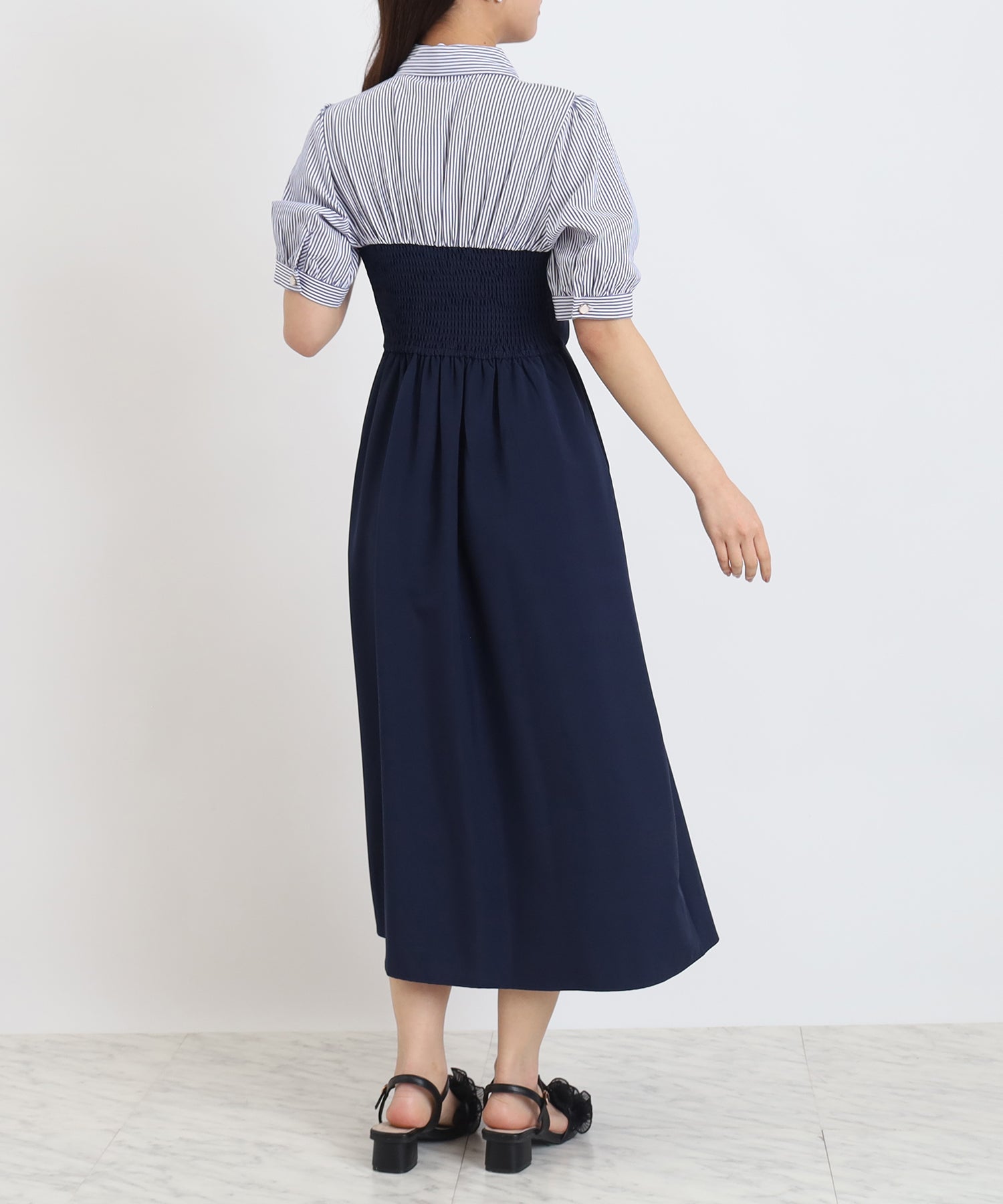 ホワイト×ブルー model:156cm 着用サイズ:M