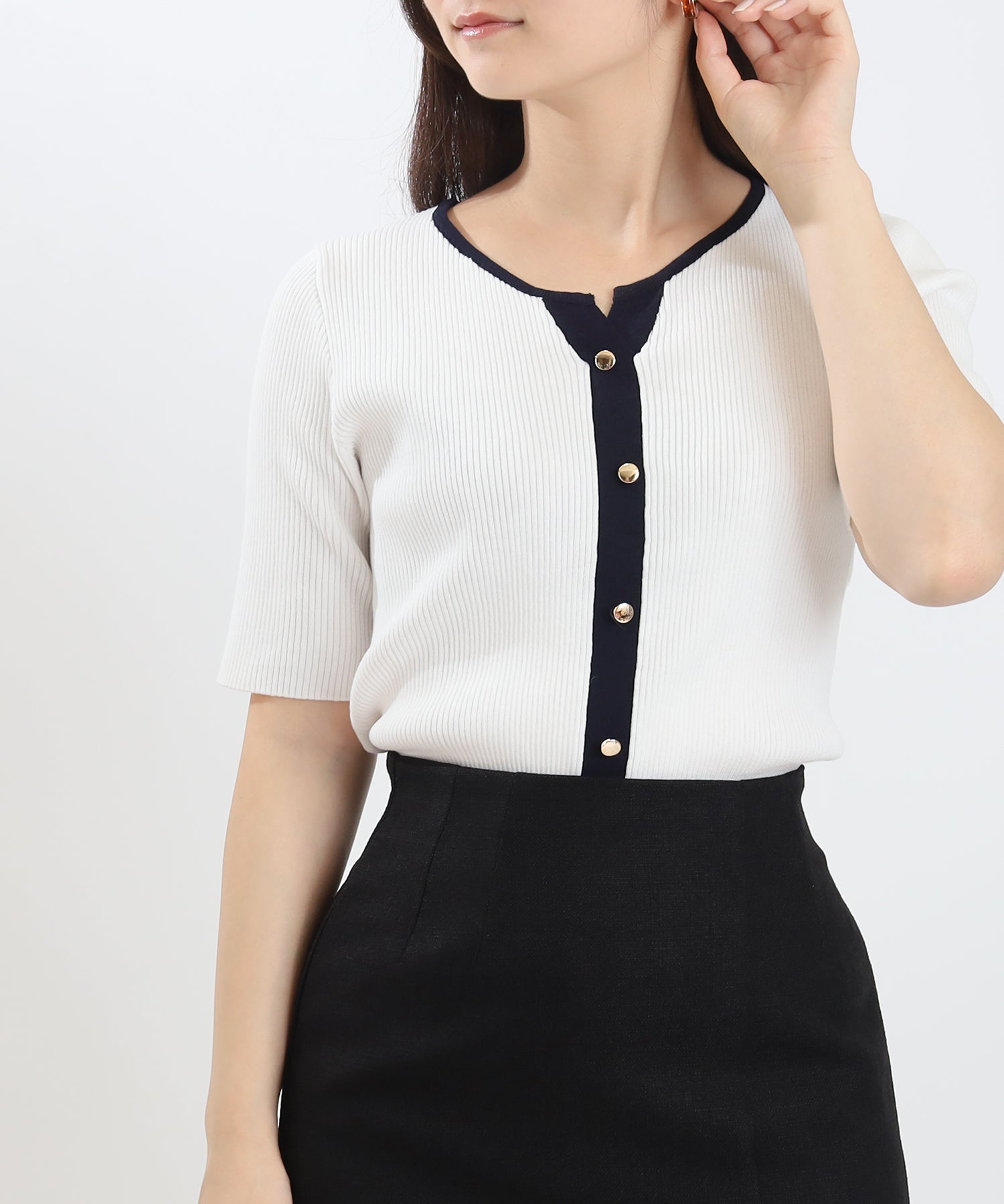 ホワイト×ネイビー