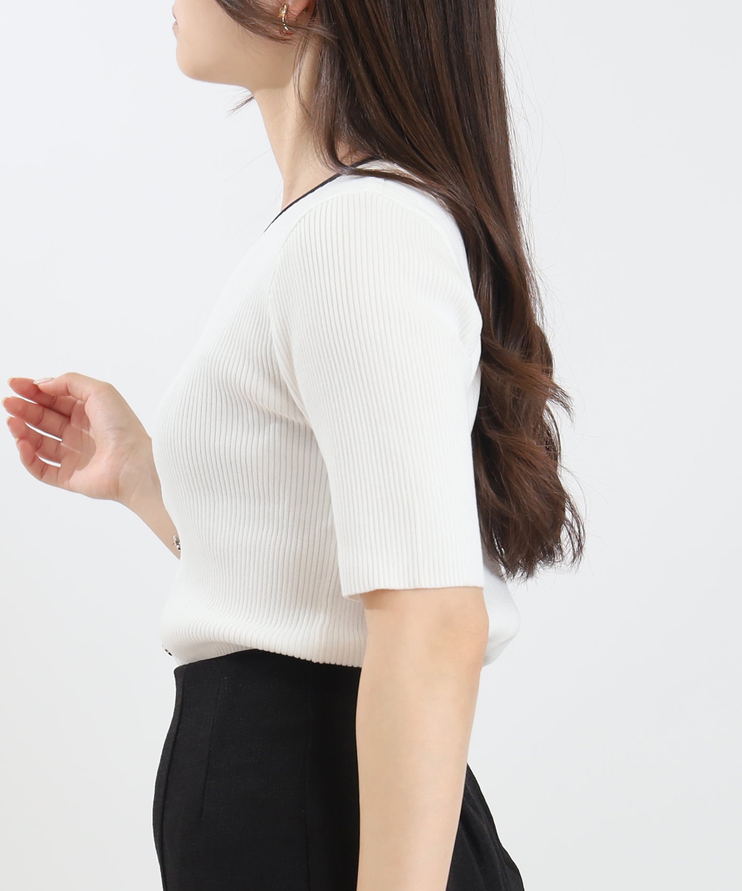 ホワイト×ネイビー model:160 着用サイズ:M