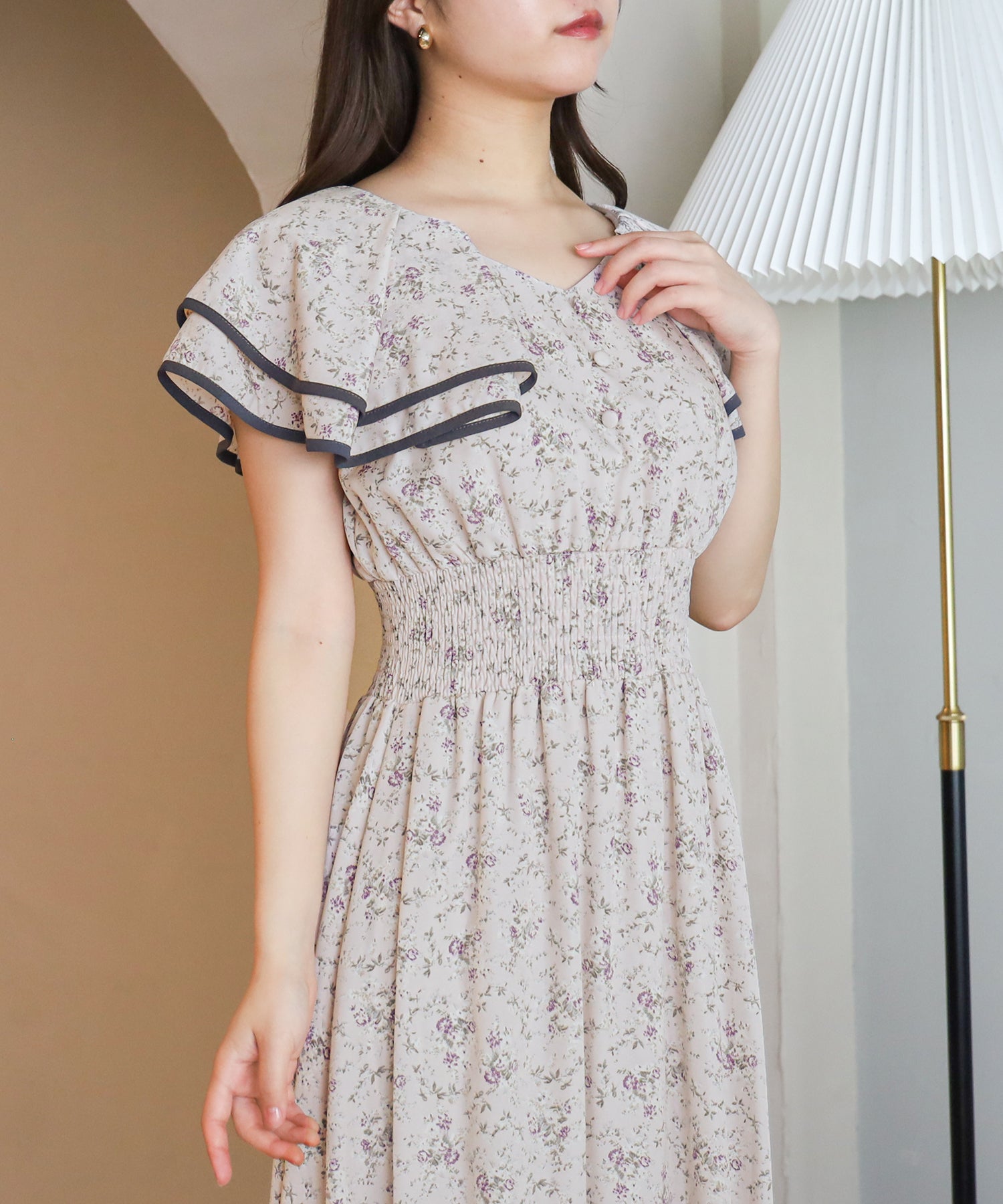 ホワイト×パープル model:156 着用サイズ:M