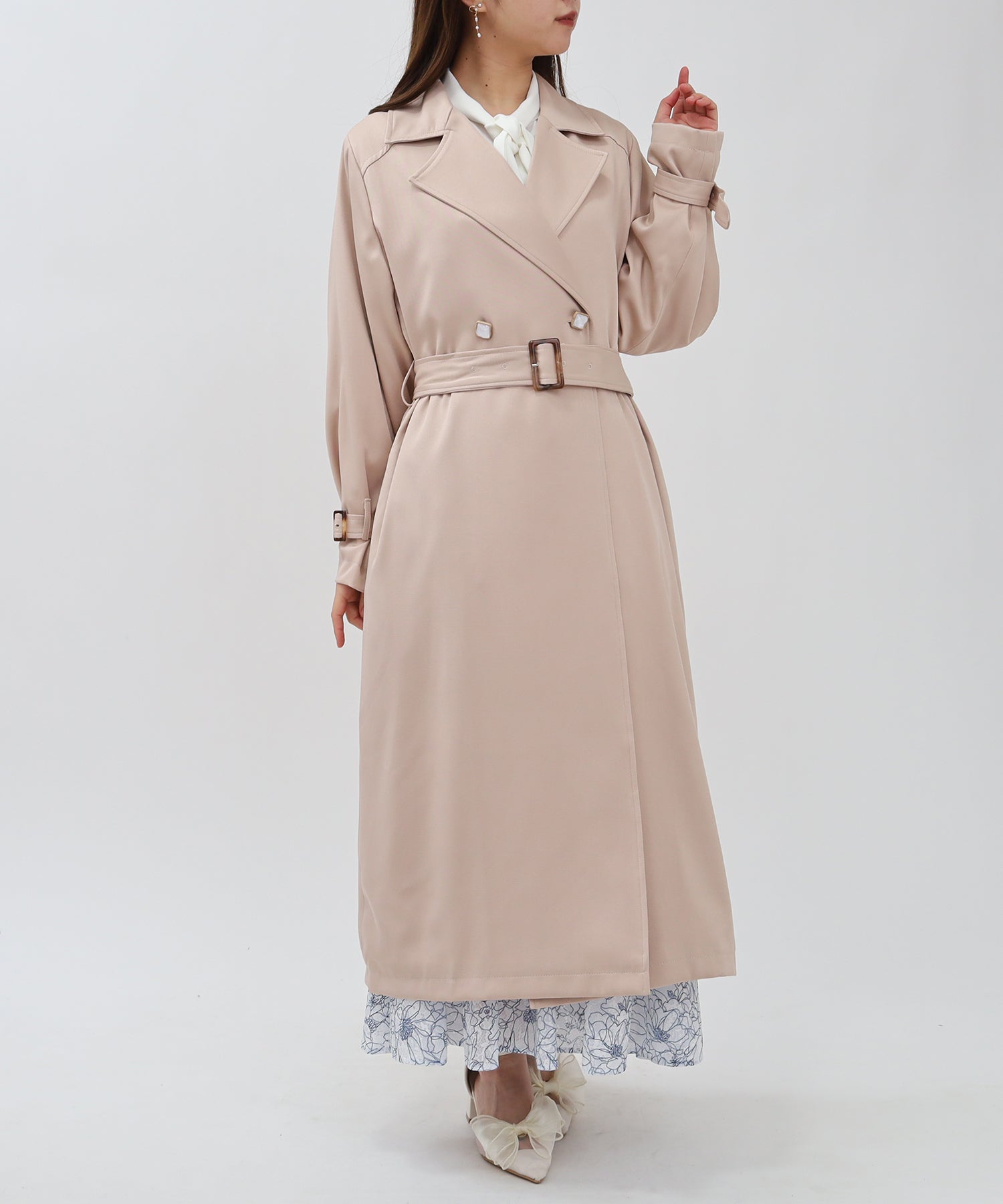 ピンクベージュ model:156 着用サイズ:S