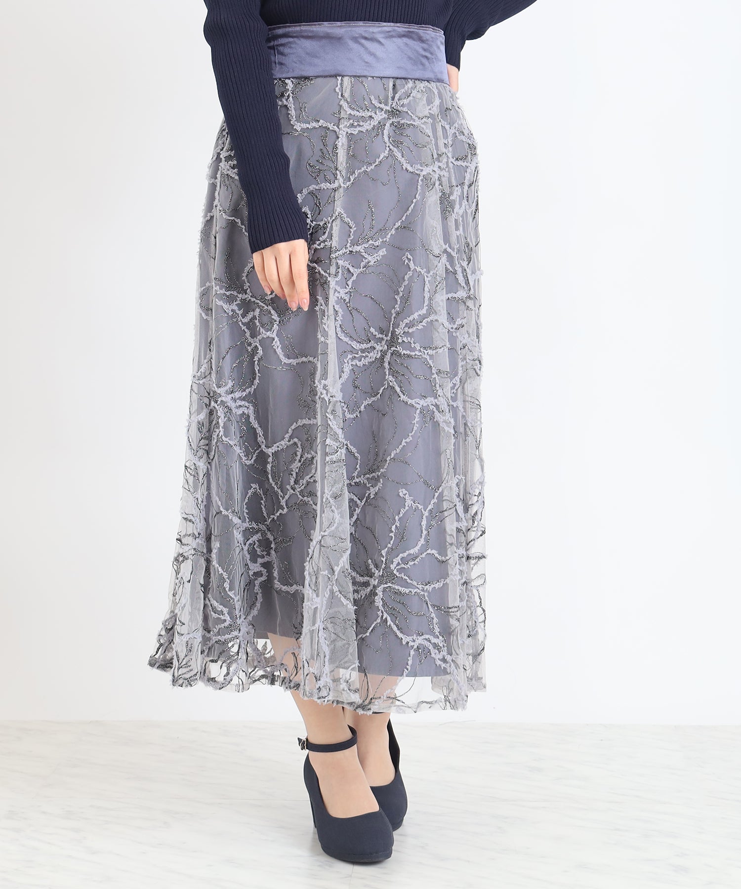 ライトグレー model:156 着用サイズ:M (短:82㎝丈仕様)