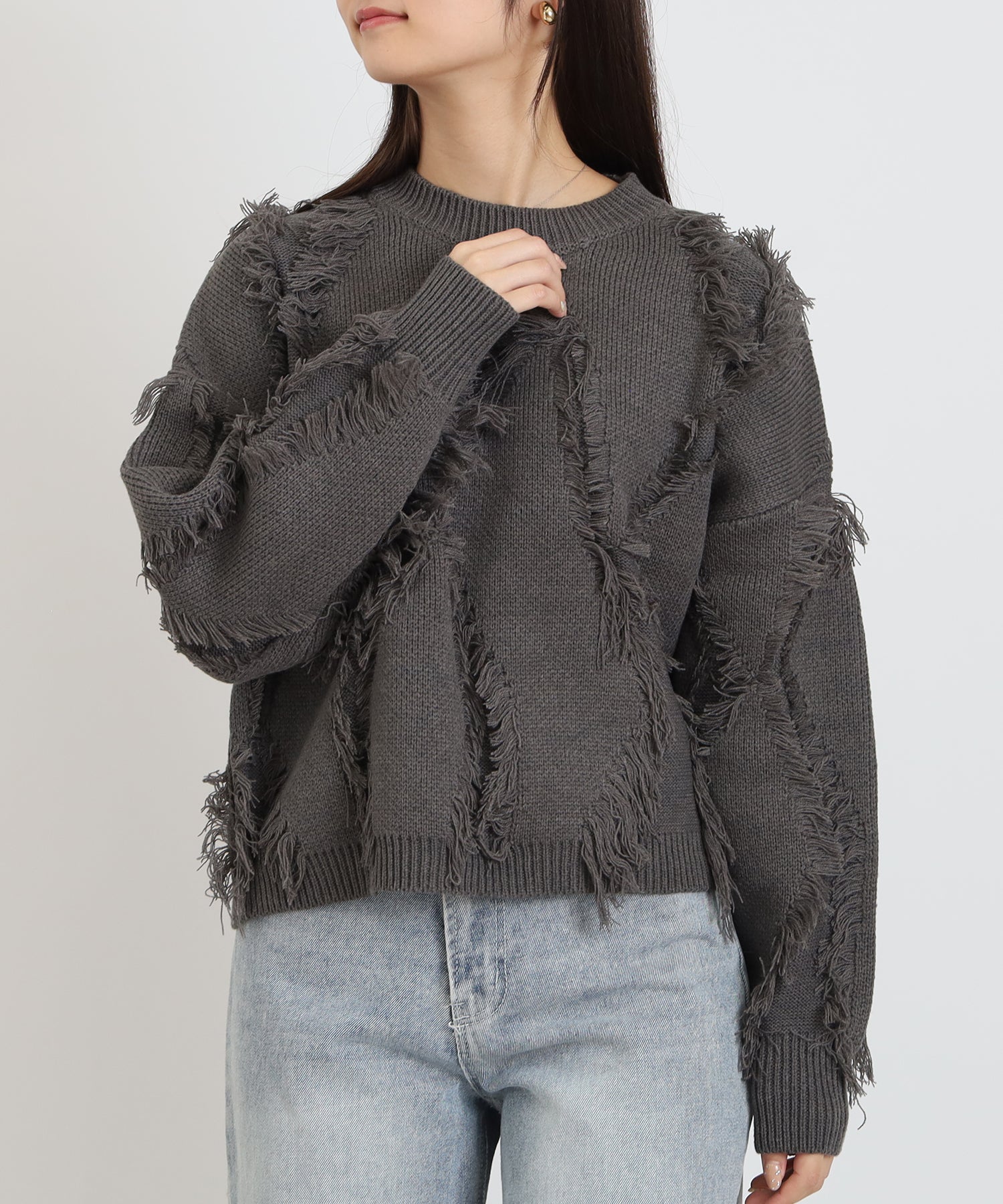 ライトグレー model:160cm 着用サイズ:M